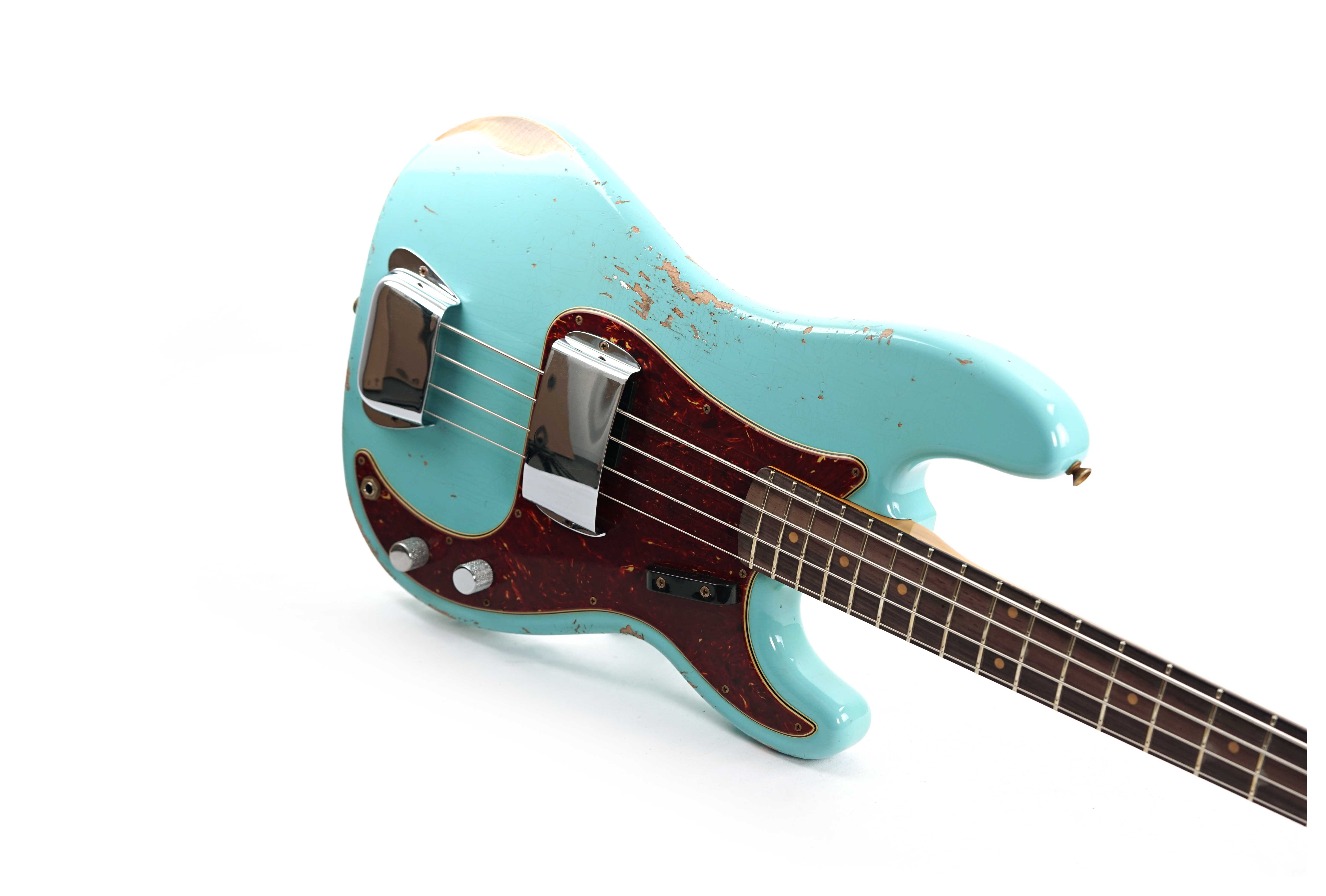 GUITARGUITAR Fender Custom Shop Limited Edition 1963 Precision Bass Heavy Relic Aged Daphne Blue #CZ580843