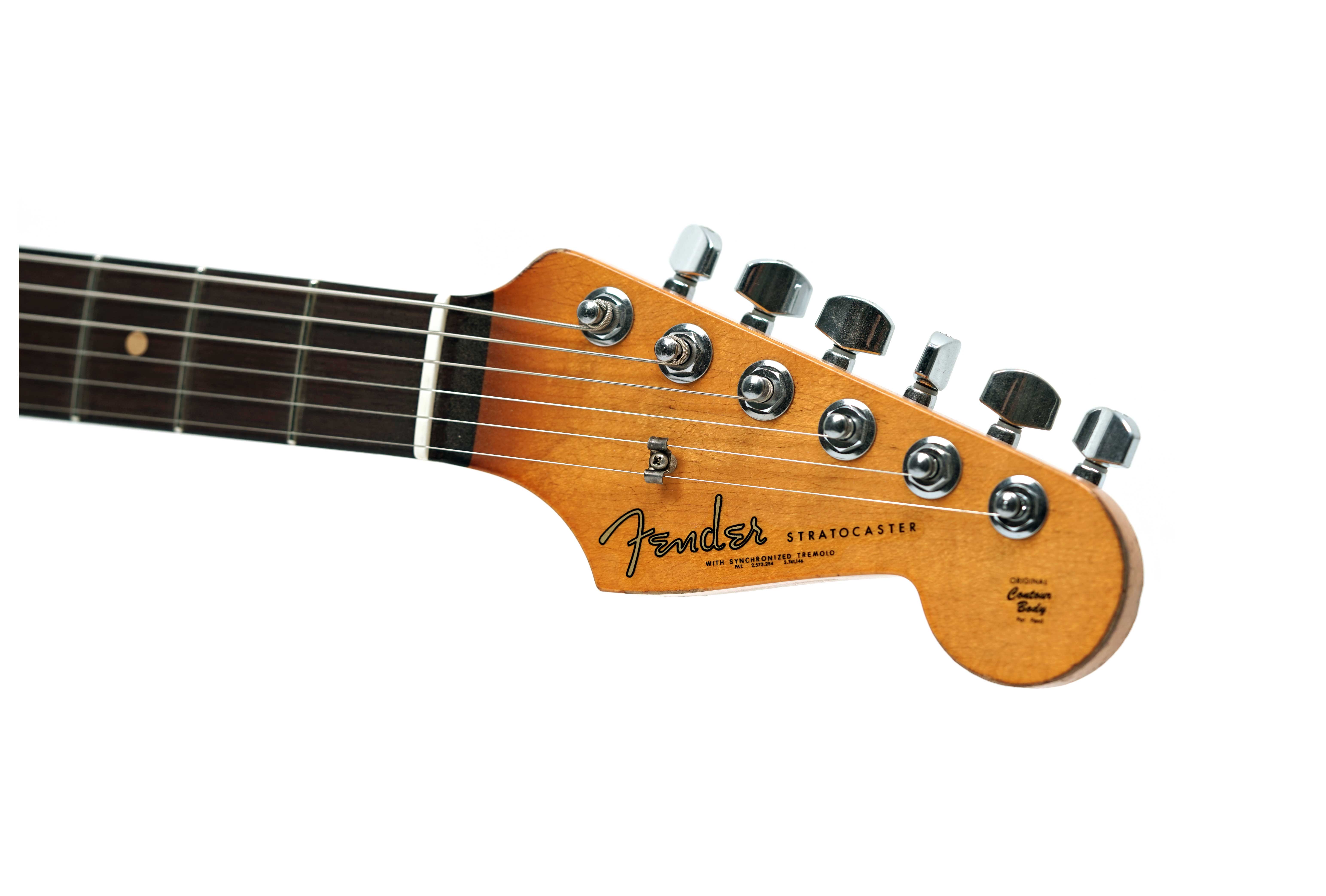 GUITARGUITAR Fender Custom Shop 61 Stratocaster Heavy Relic Black over Shoreline Gold Master Built by Paul Waller #R147453