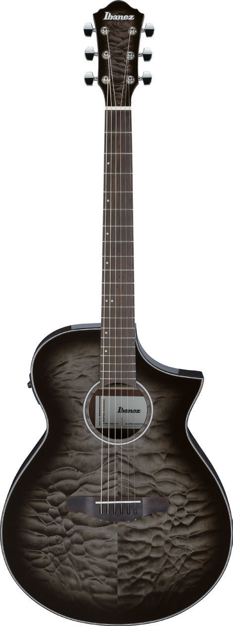 GUITARGUITAR Ibanez AEWC16QA Transparent Black Sunburst High Gloss