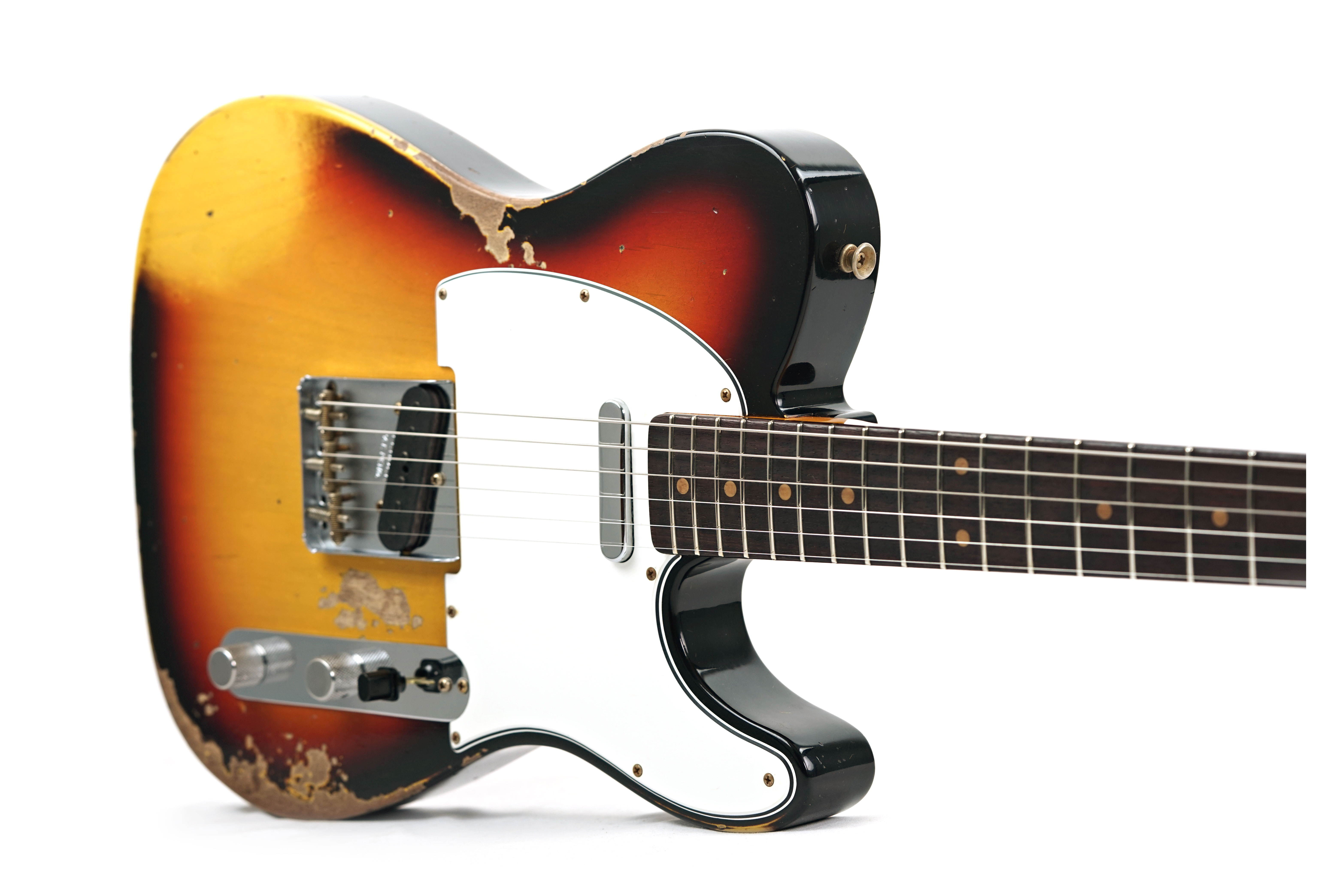 GUITARGUITAR Fender Custom Shop 1961 Telecaster Heavy Relic Faded Aged Bleached 3 Colour Sunburst #CZ587372