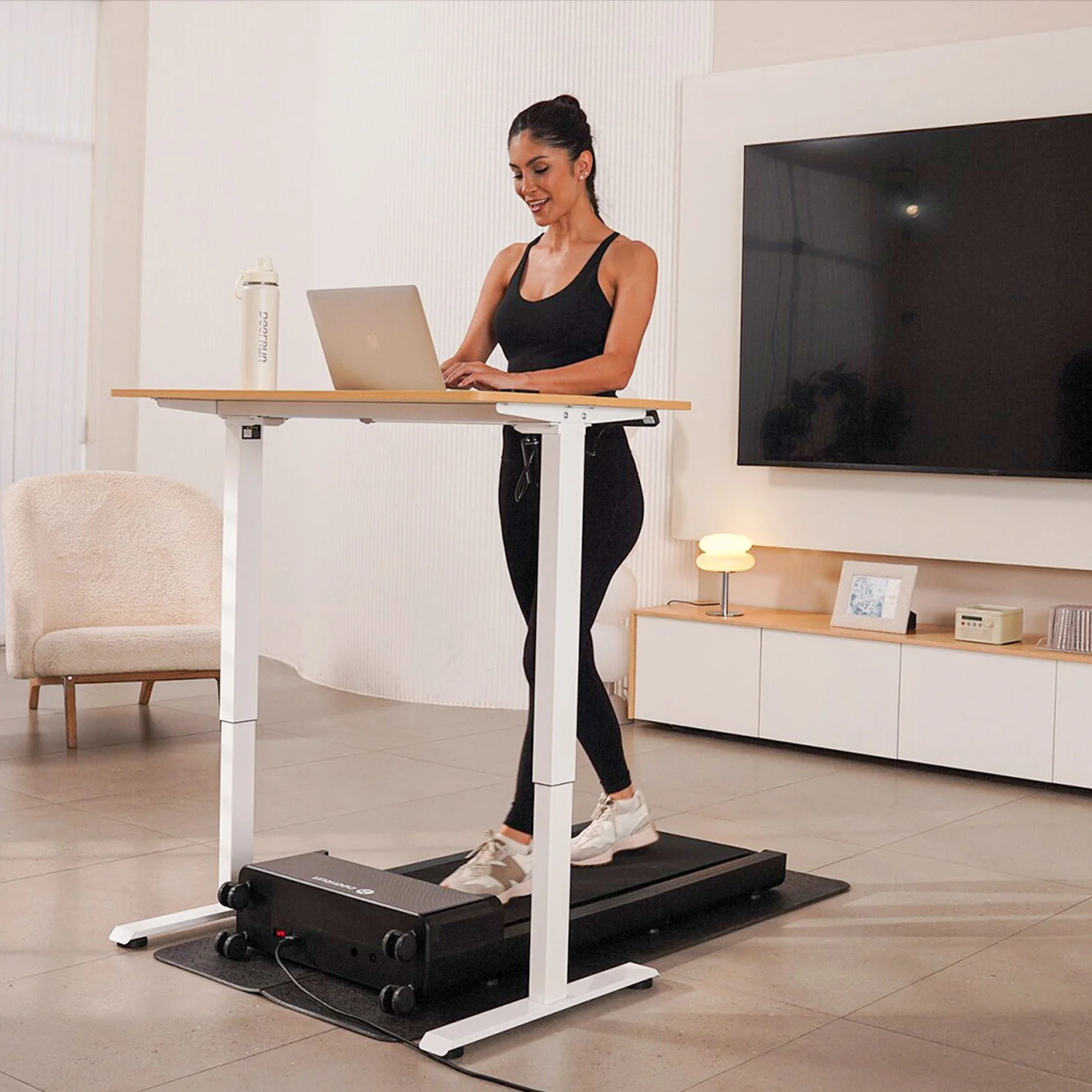 DeerRun Z20 Foldable Walking Pad Treadmill – Ultra Compact with LED Display