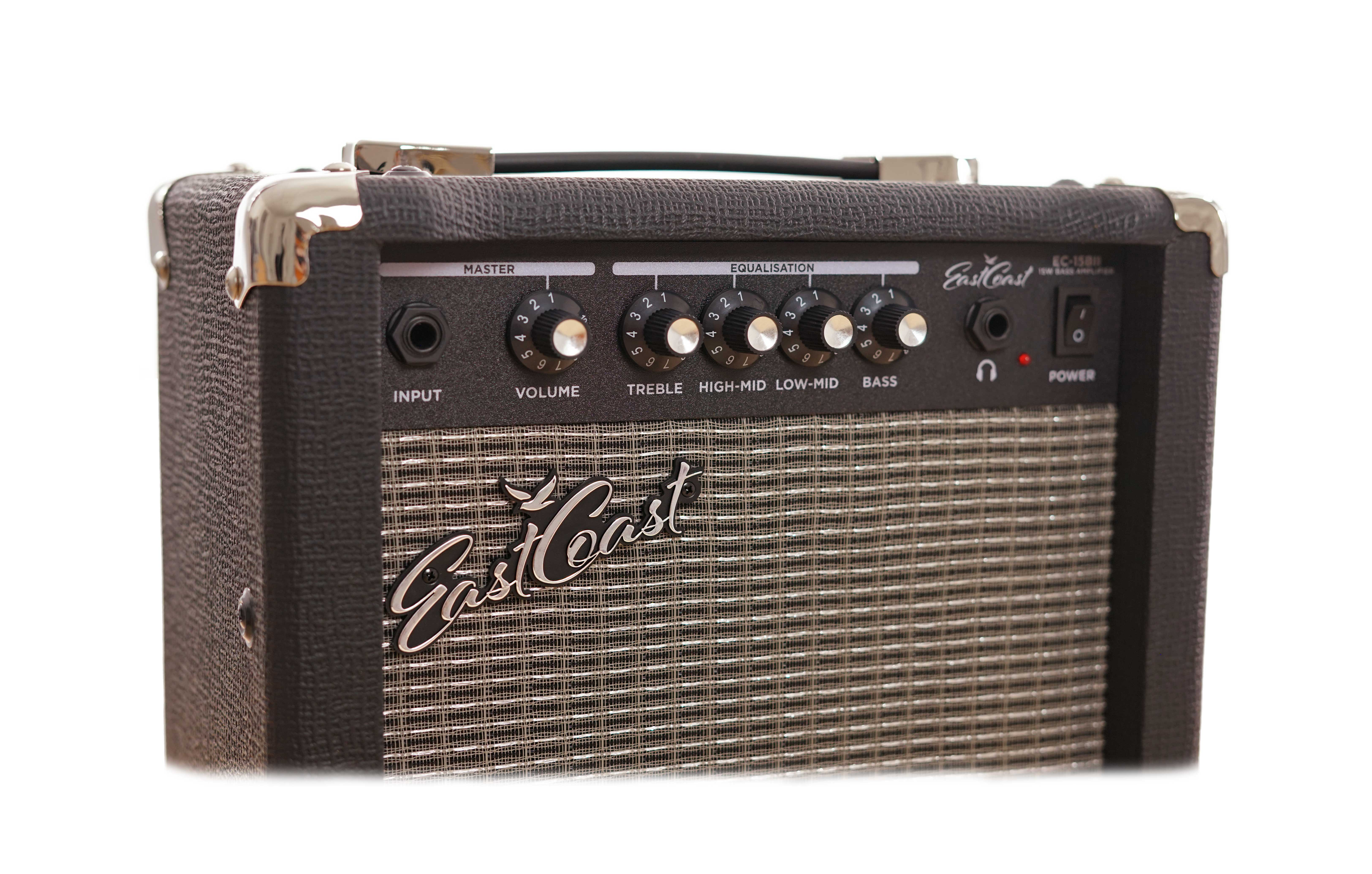GUITARGUITAR EastCoast EC-15BII 15 Watt Bass Combo Practice Amp