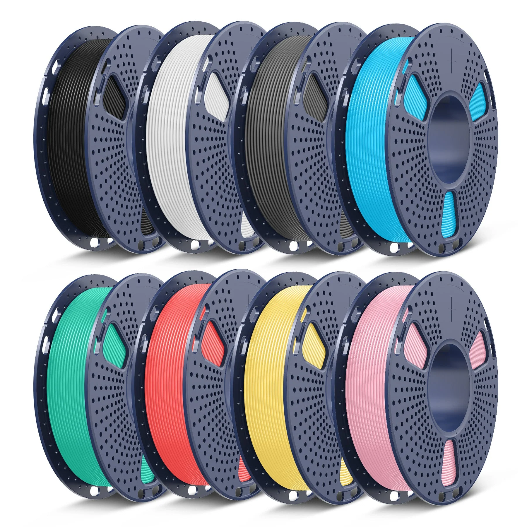 250g Spool PLA, PLA+, PLA+2.0, PLA Meta Multicolor Filament Bundle, 250g*8 Rolls