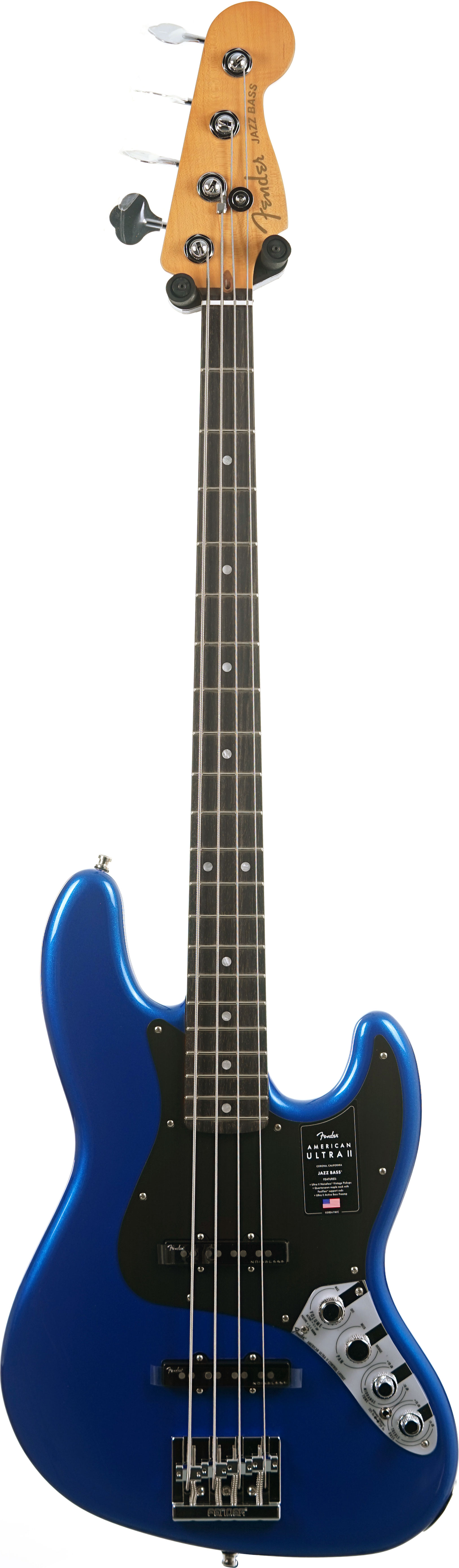 GUITARGUITAR Fender American Ultra II Jazz Bass Noble Blue Ebony Fingerboard #US24064877