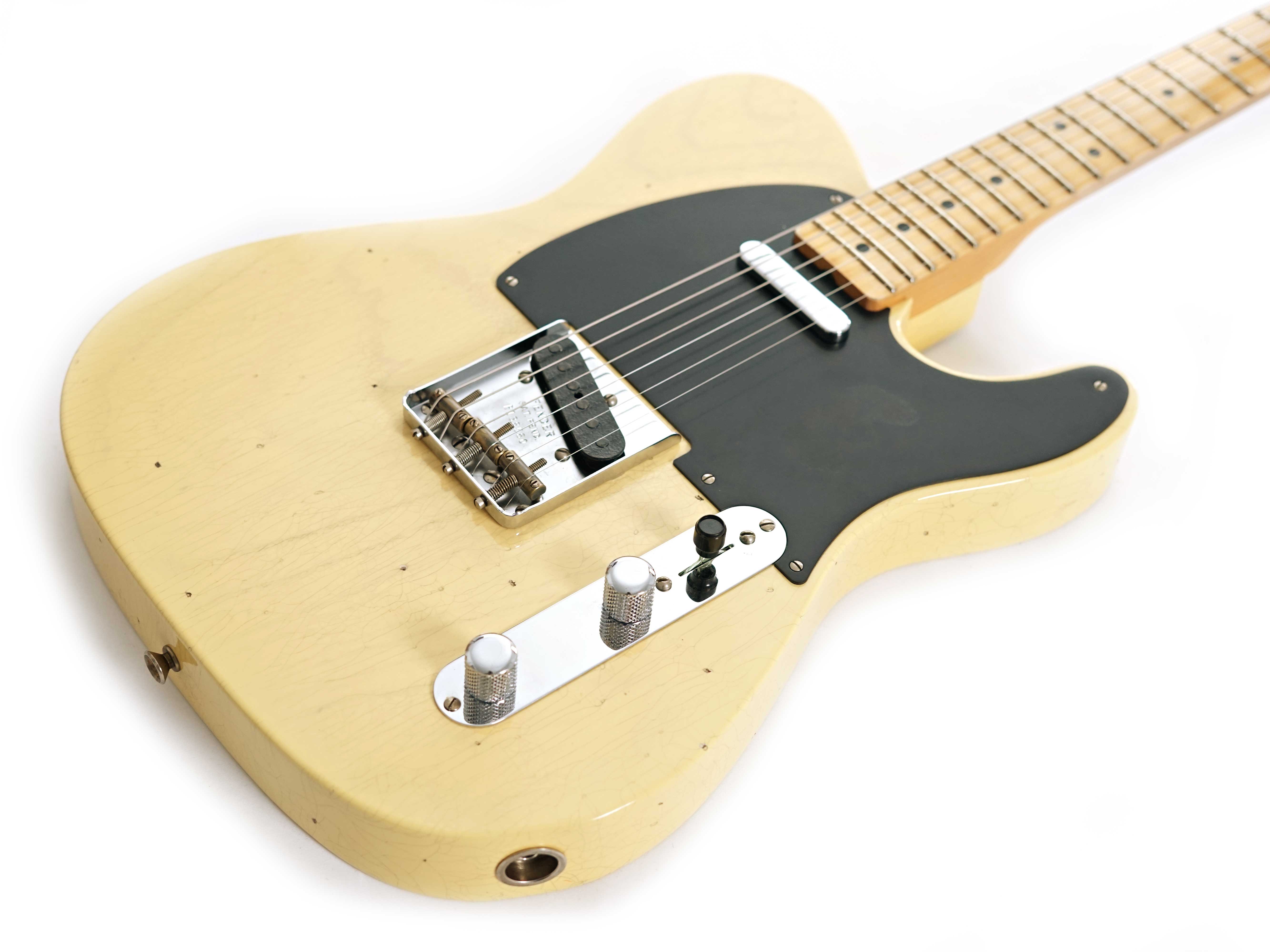 GUITARGUITAR Fender Custom Shop 1950 Double Esquire Journeyman Relic Faded Nocaster Blonde #R138580
