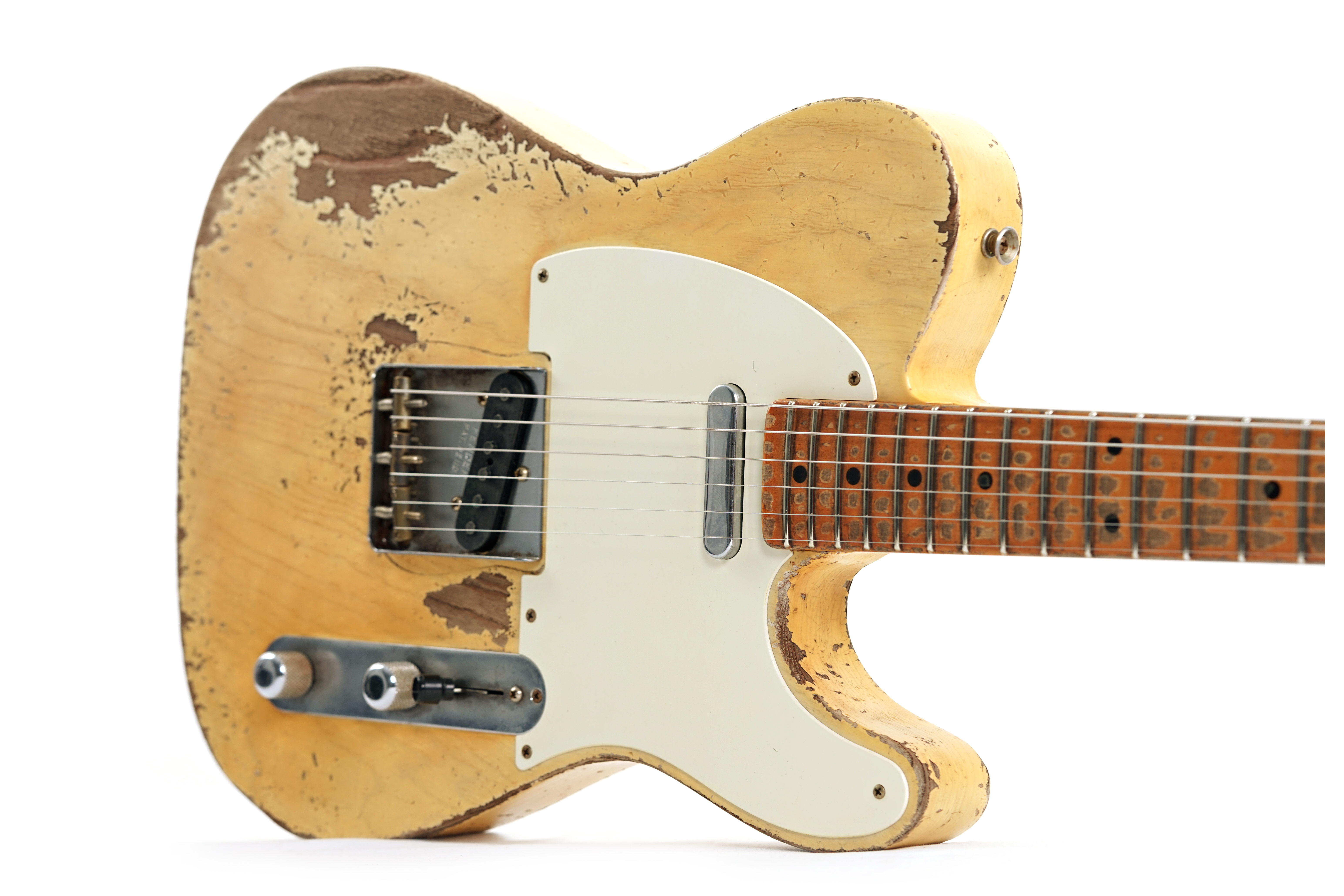 GUITARGUITAR Fender Custom Shop 1955 Telecaster Heavy Relic Masterbuilt By Dale Wilson Aged White Blonde #CZ552240