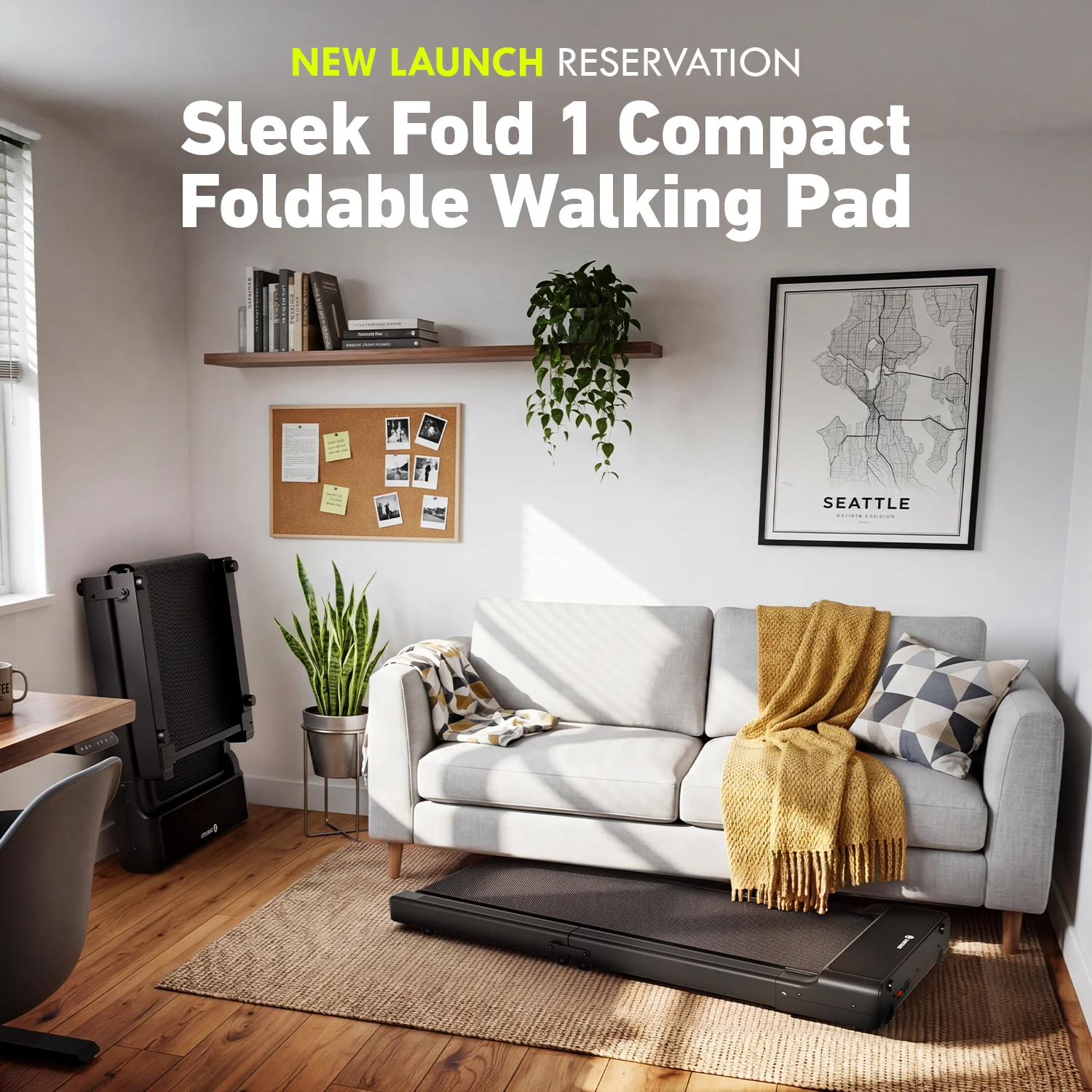 DeerRun Sleek Fold 1 Compact Foldable Belt Walking Pad