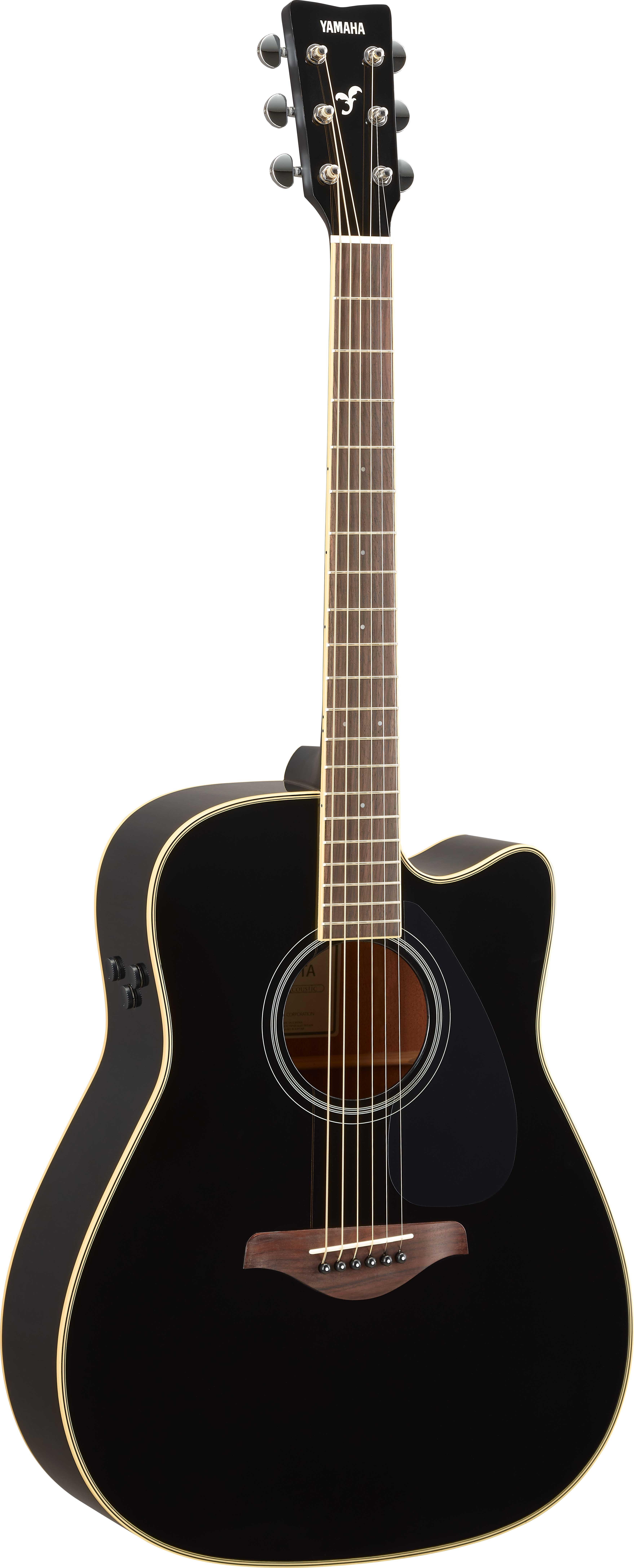 GUITARGUITAR Yamaha FGCTABL Transacoustic FG Cutaway Black