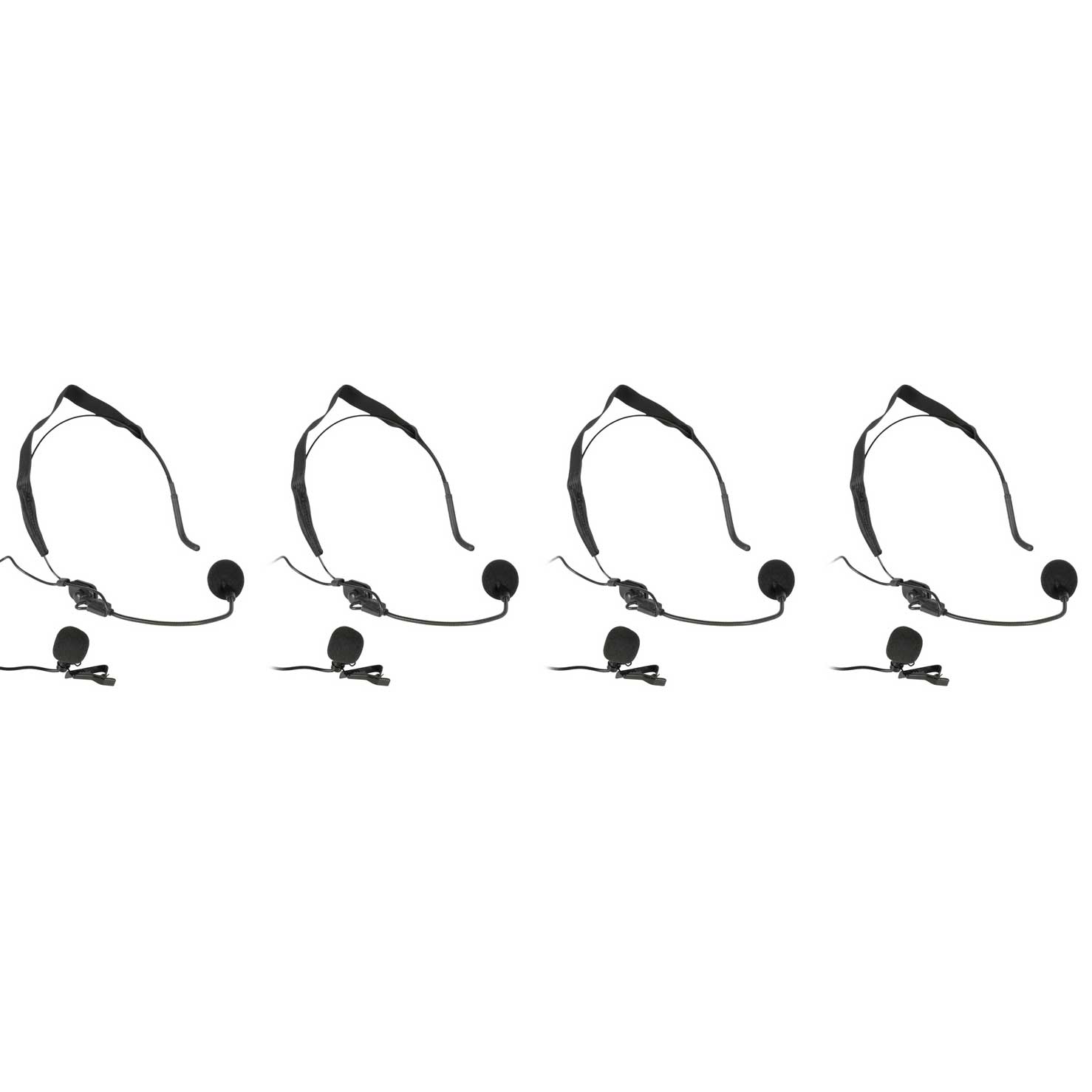 GUITARGUITAR Chord NU4 Quad UHF Headset Wireless Microphone System