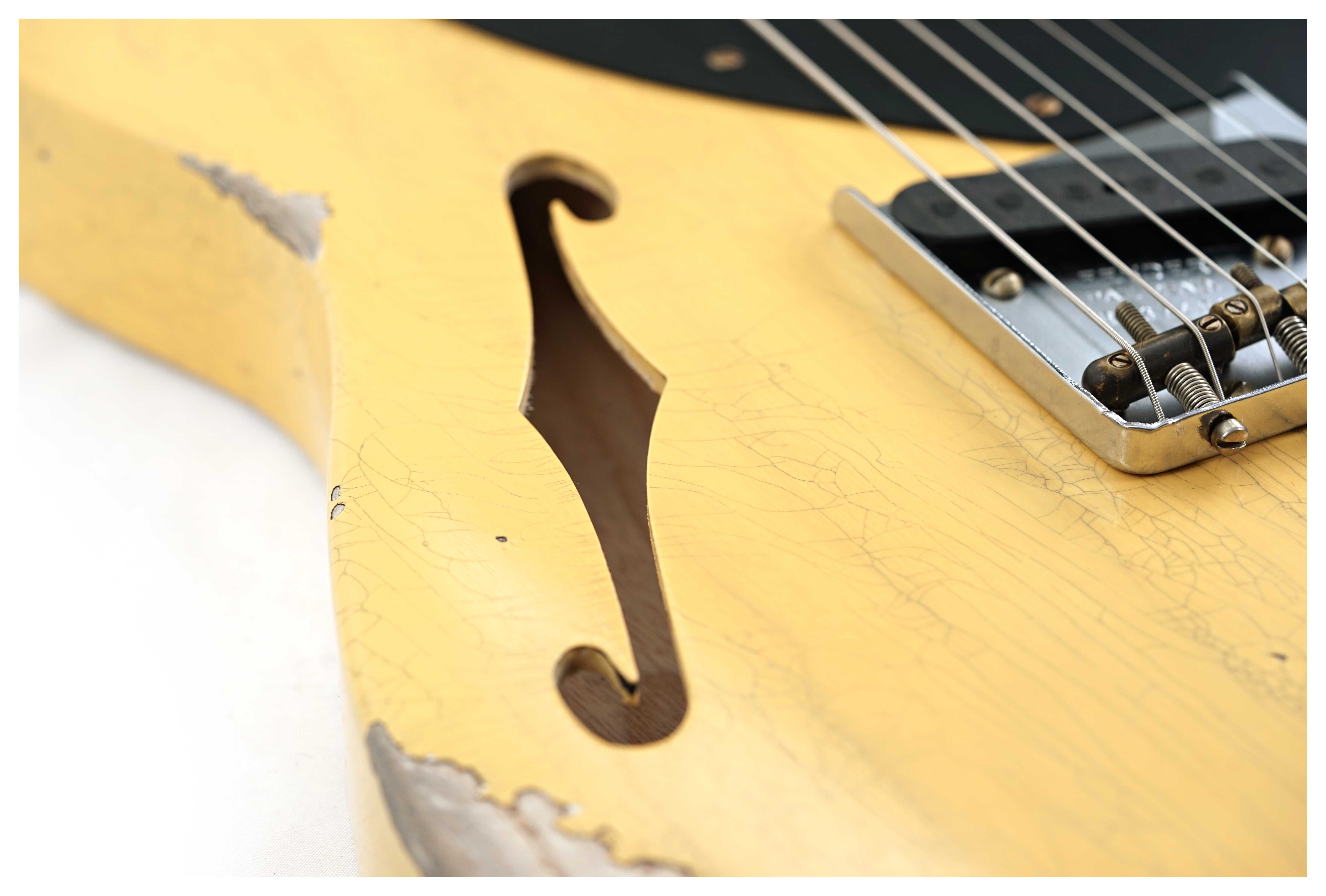 GUITARGUITAR Fender Custom Shop Limited Edition Nocaster Thinline Relic Aged Nocaster Blonde #R137452