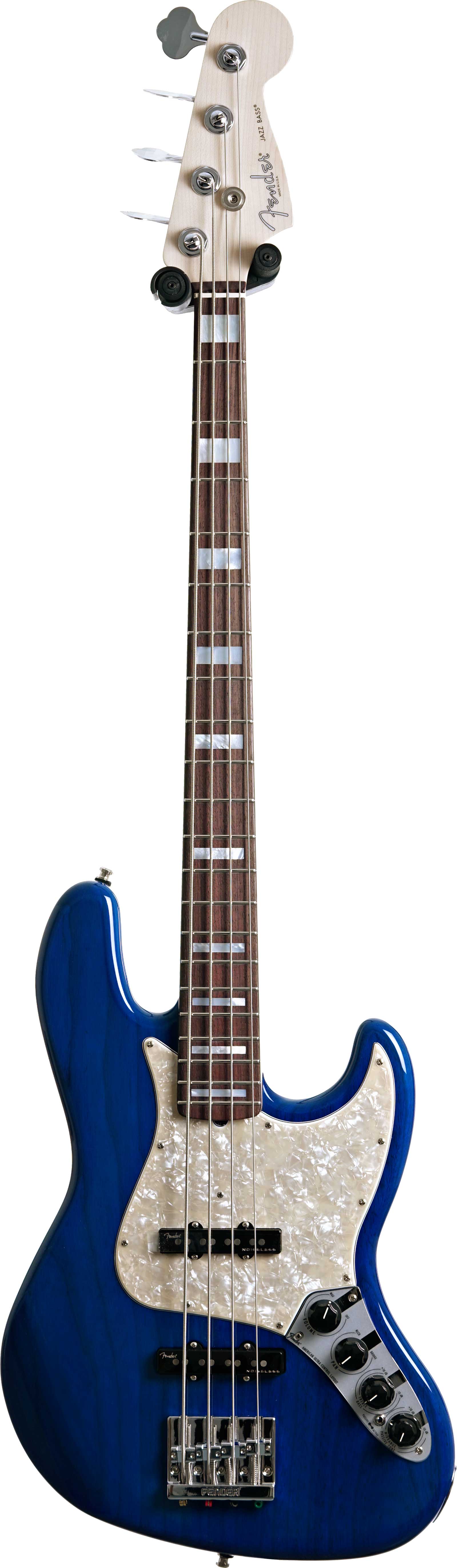 GUITARGUITAR Fender Custom Shop Custom Classic Jazz Bass IV Sapphire Blue Transparent Rosewood Fingerboard #cz568257