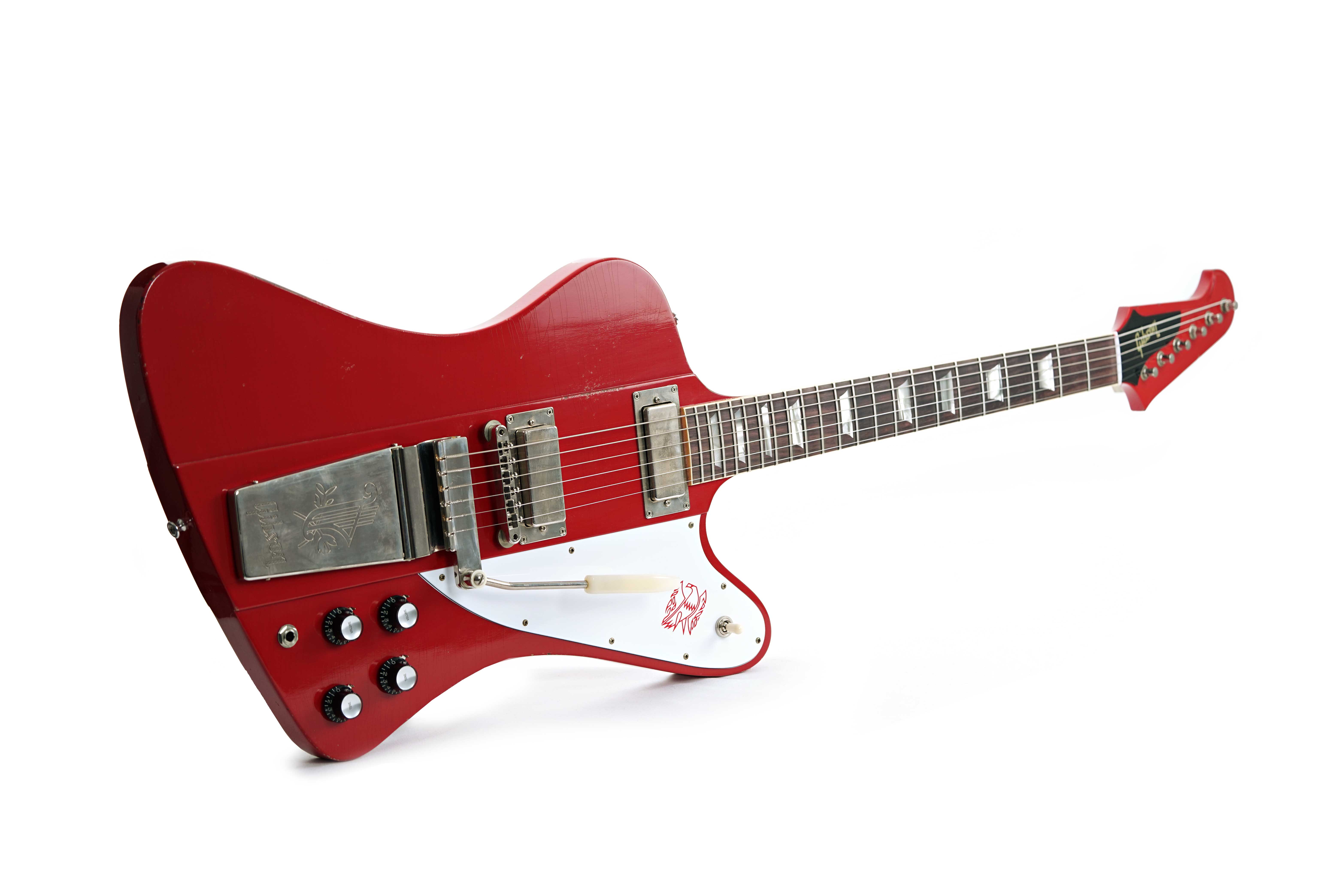 GUITARGUITAR Gibson Custom Shop 1963 Firebird V w/ Maestro Vibrola Light Aged Cardinal Red #400783