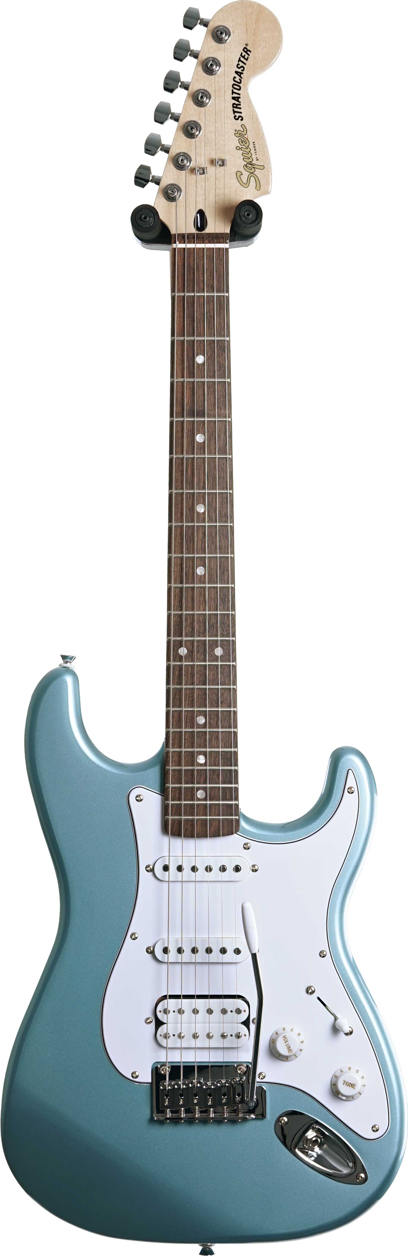 GUITARGUITAR Squier Affinity Series Stratocaster Junior HSS Indian Laurel Fingerboard White Pickguard Ice Blue Metallic