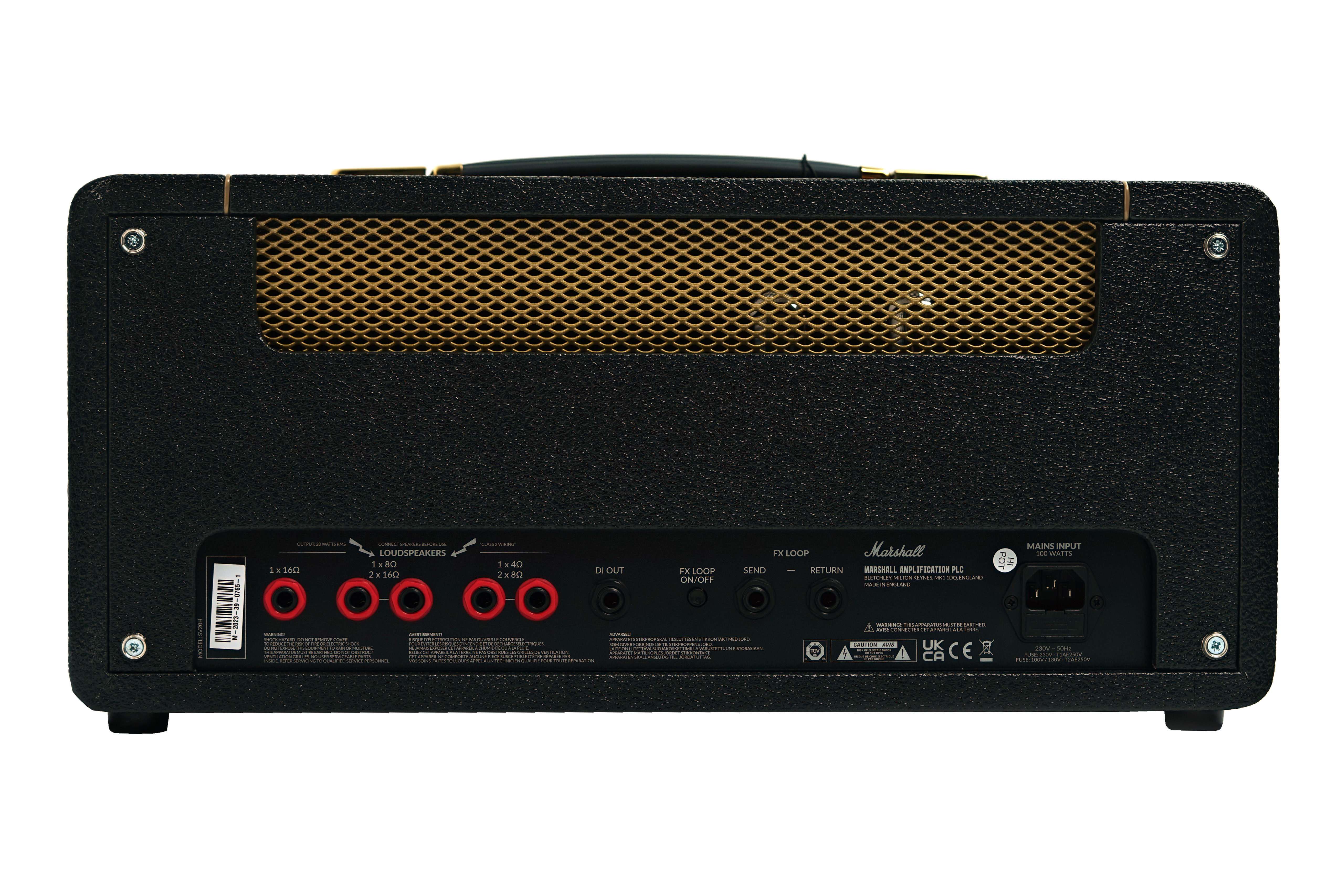 GUITARGUITAR Marshall Design Store SV20H Studio Vintage Valve Amp Head Black Levant