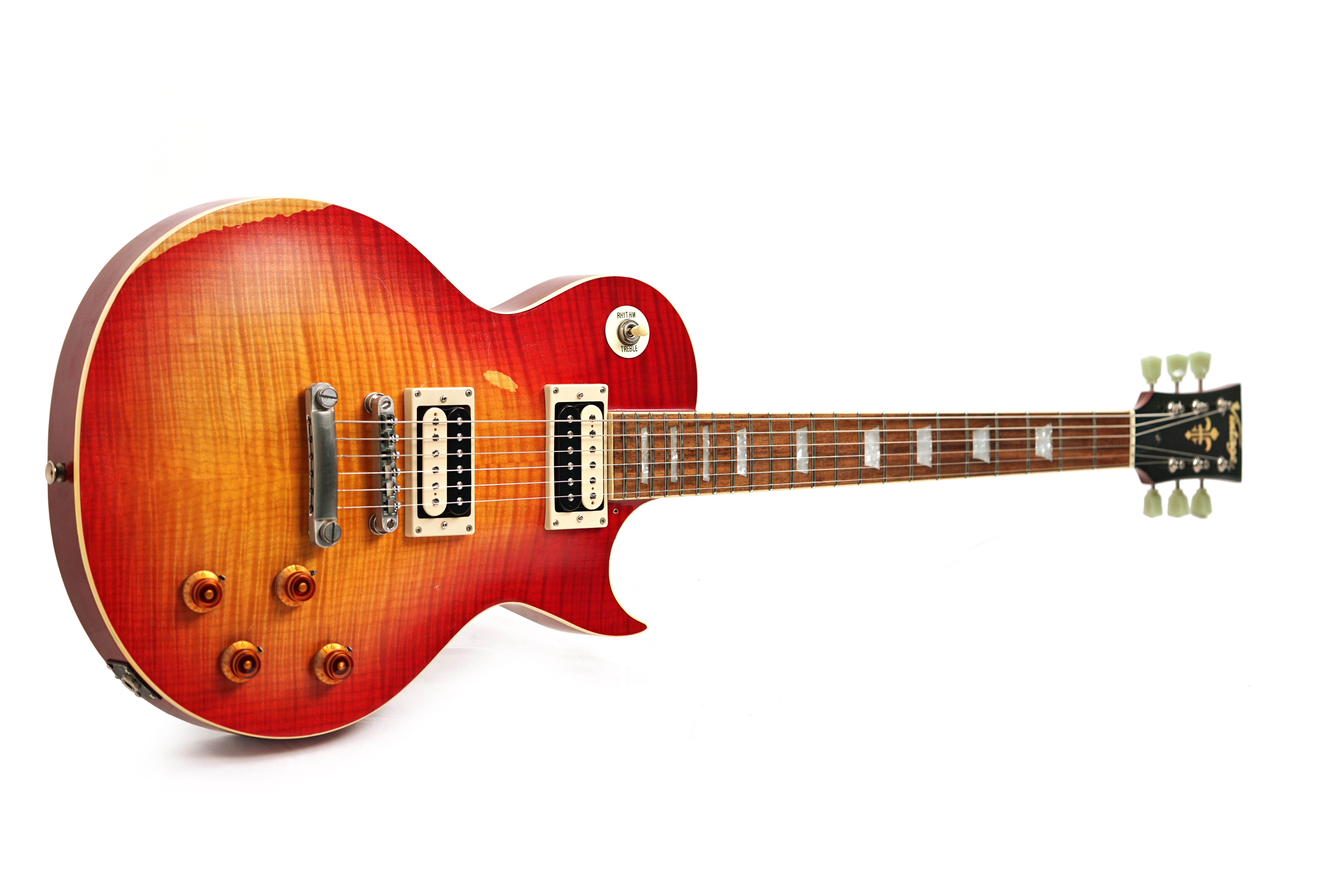 GUITARGUITAR Vintage 2014 V100 Icon Distressed Cherry Sunburst  (Pre-Owned)