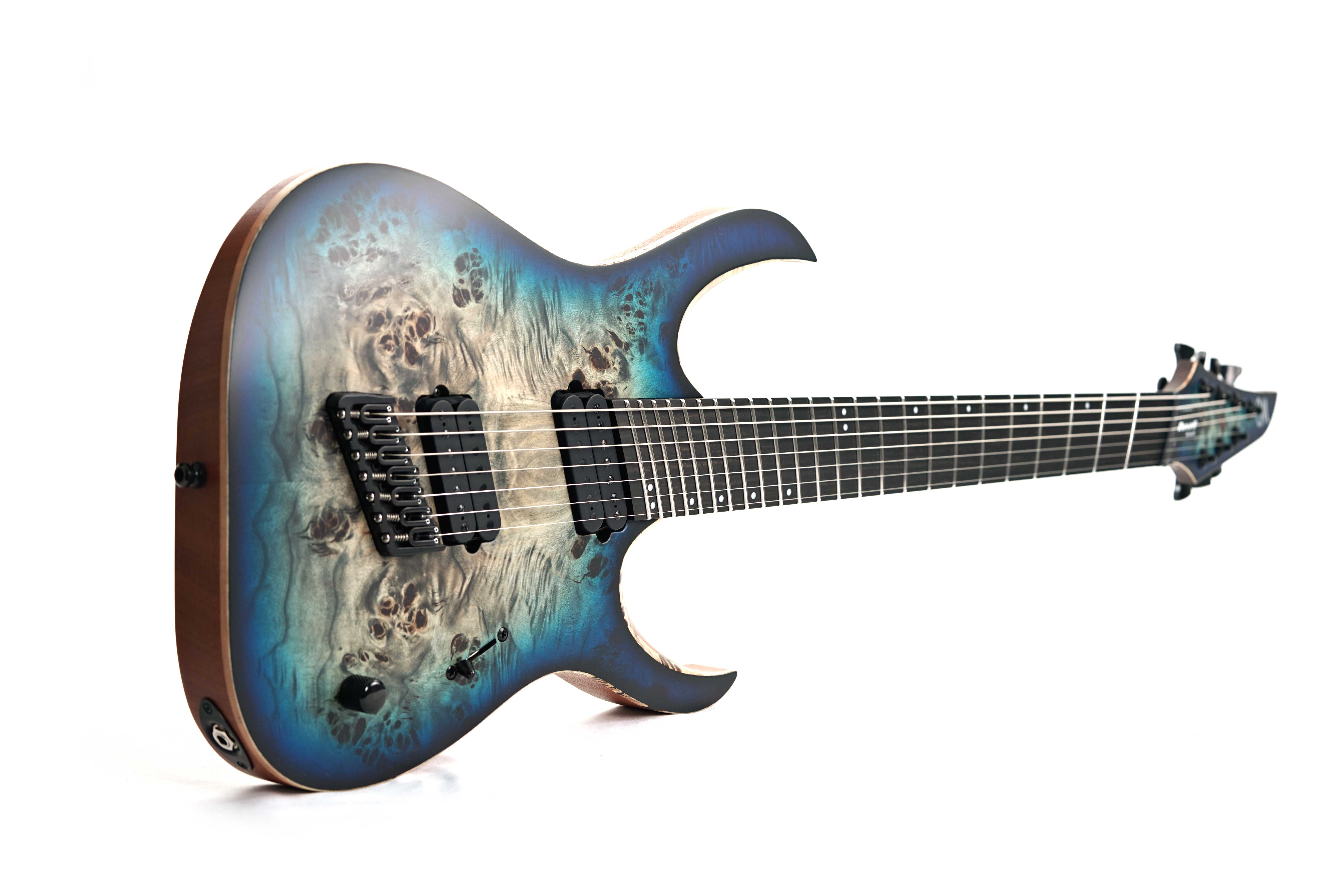 GUITARGUITAR Mayones Duvell Elite VF 7 Eye Poplar 3A Trans Grey Blue Burst #DF2408819