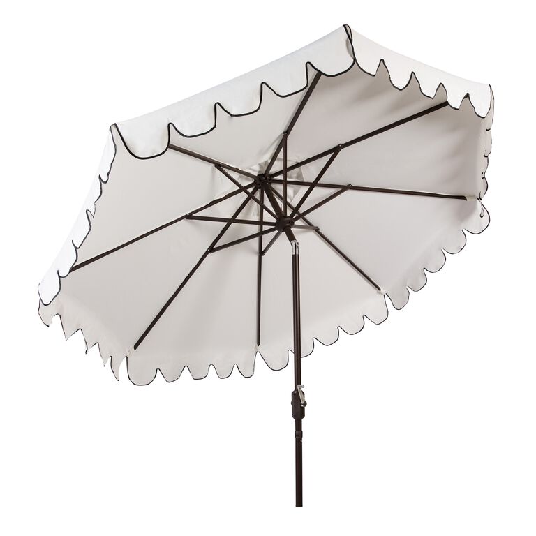 World Market Scalloped 9 Foot Tilting Patio Umbrella