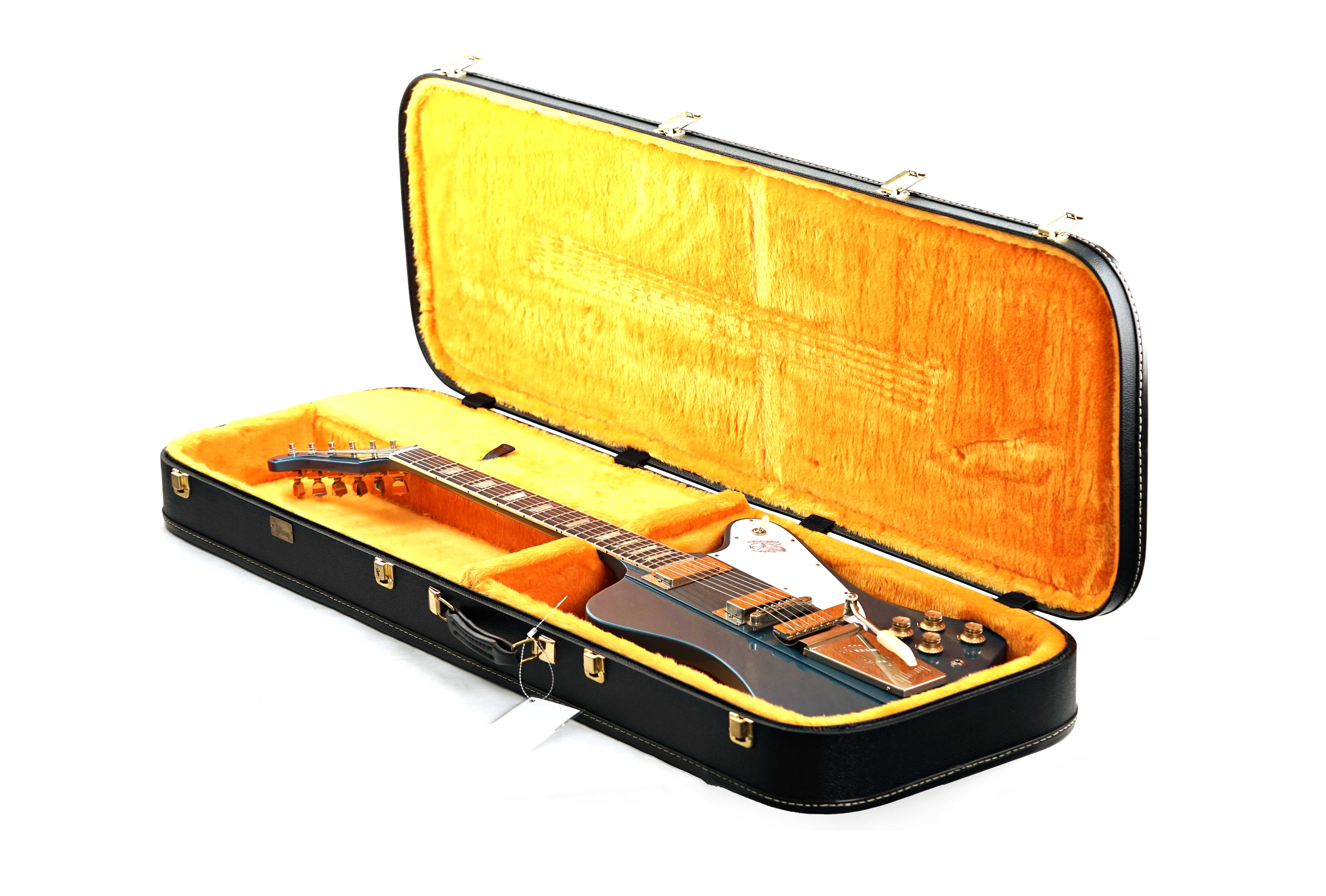 GUITARGUITAR Gibson Custom Shop 1963 Firebird V with Maestro Vibrola Ultra Light Aged Pelham Blue #405043