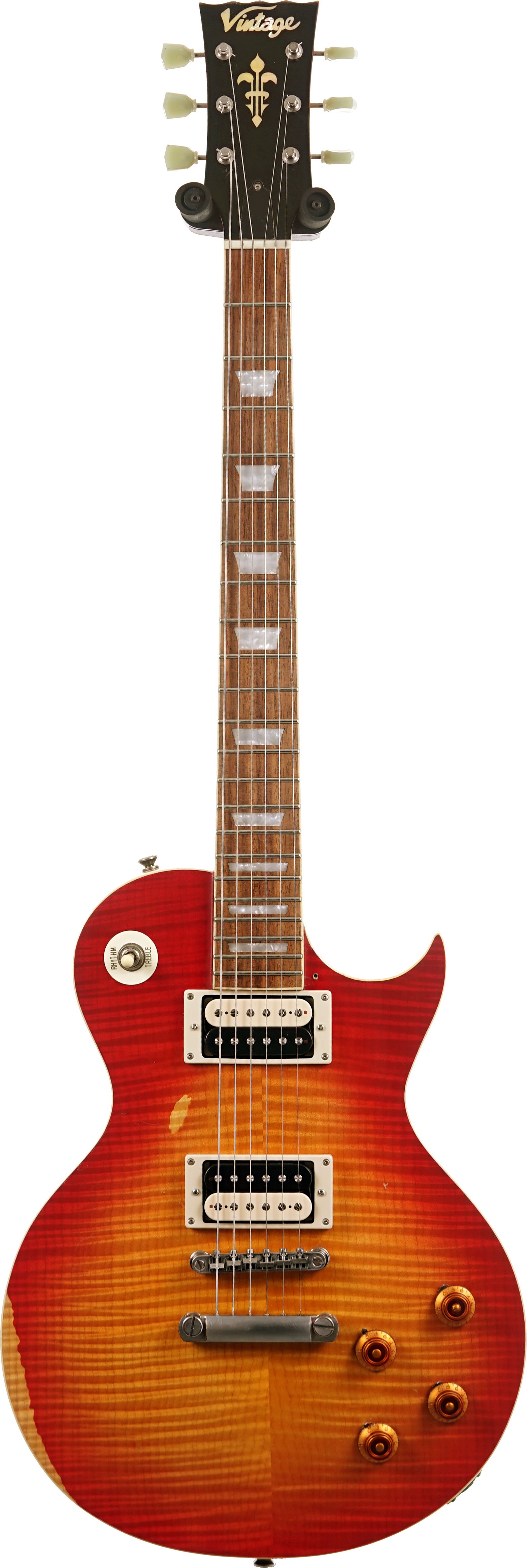 GUITARGUITAR Vintage 2014 V100 Icon Distressed Cherry Sunburst  (Pre-Owned)