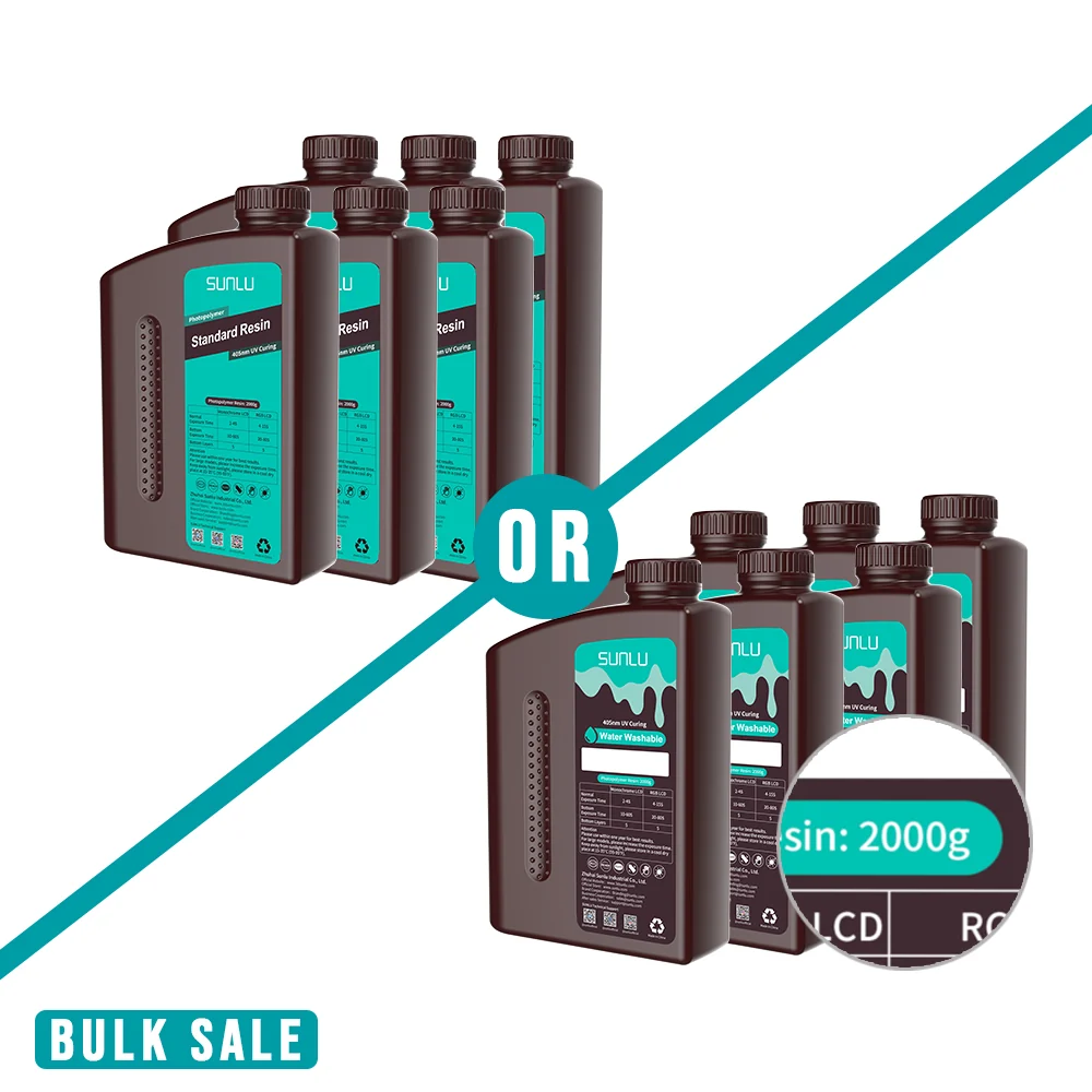 [Get 3 for the Price of 2] 2000g Standard Resin, Water-Wash Standard Resin, ABS Like Resin and High-tough Resin
