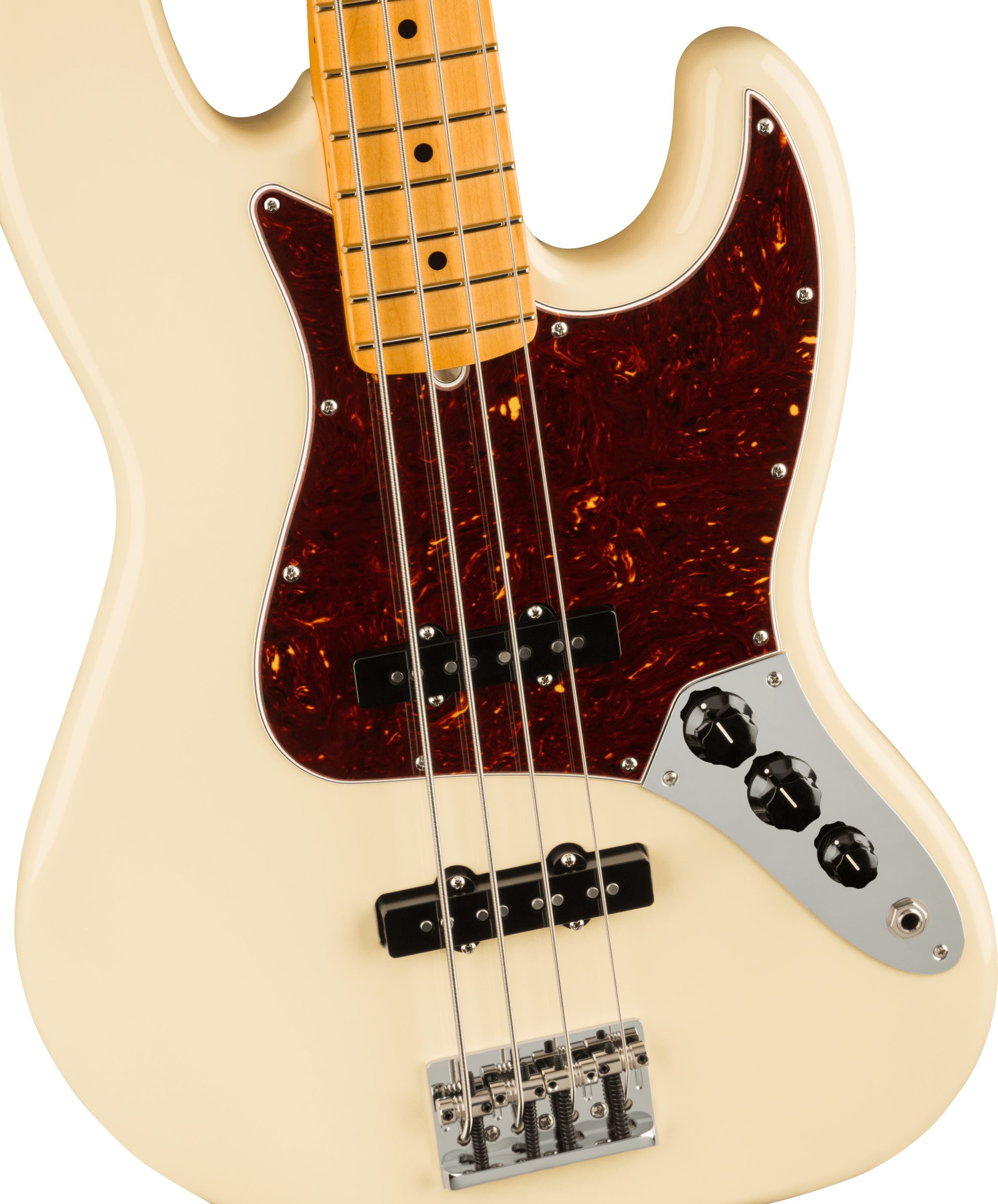GUITARGUITAR Fender American Professional II Jazz Bass Olympic White Maple Fingerboard