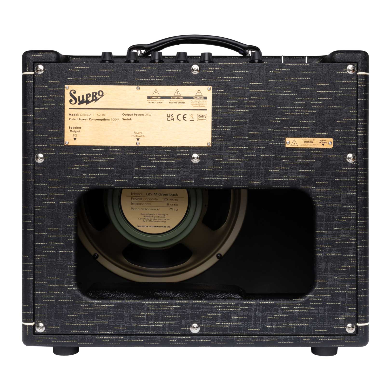 GUITARGUITAR Supro Custom USA Delegate 25 Black Gold Scandia Combo Valve Amp