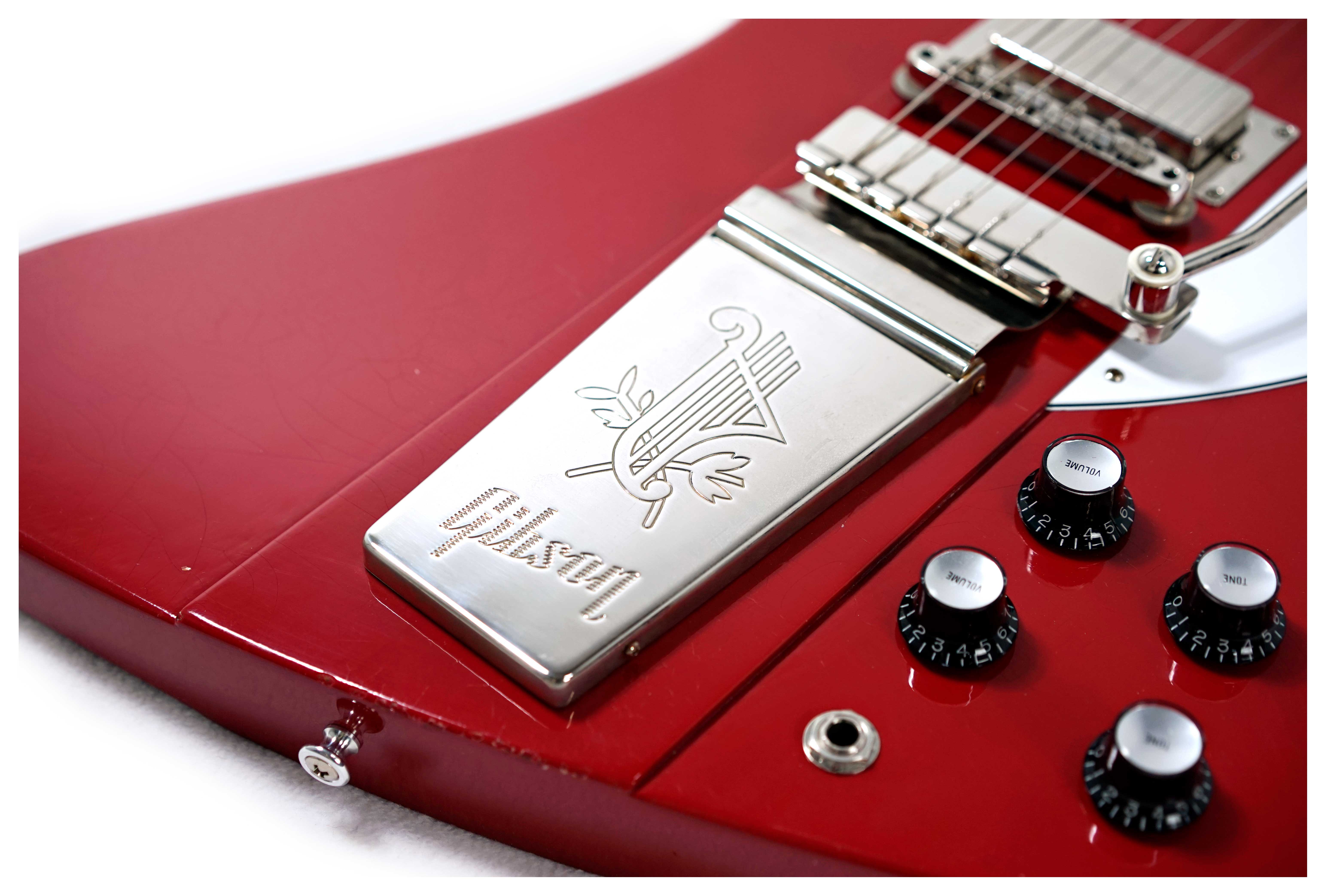 GUITARGUITAR Gibson Custom Shop 1963 Firebird V With Maestro Vibrola Light Aged Cardinal Red #304583
