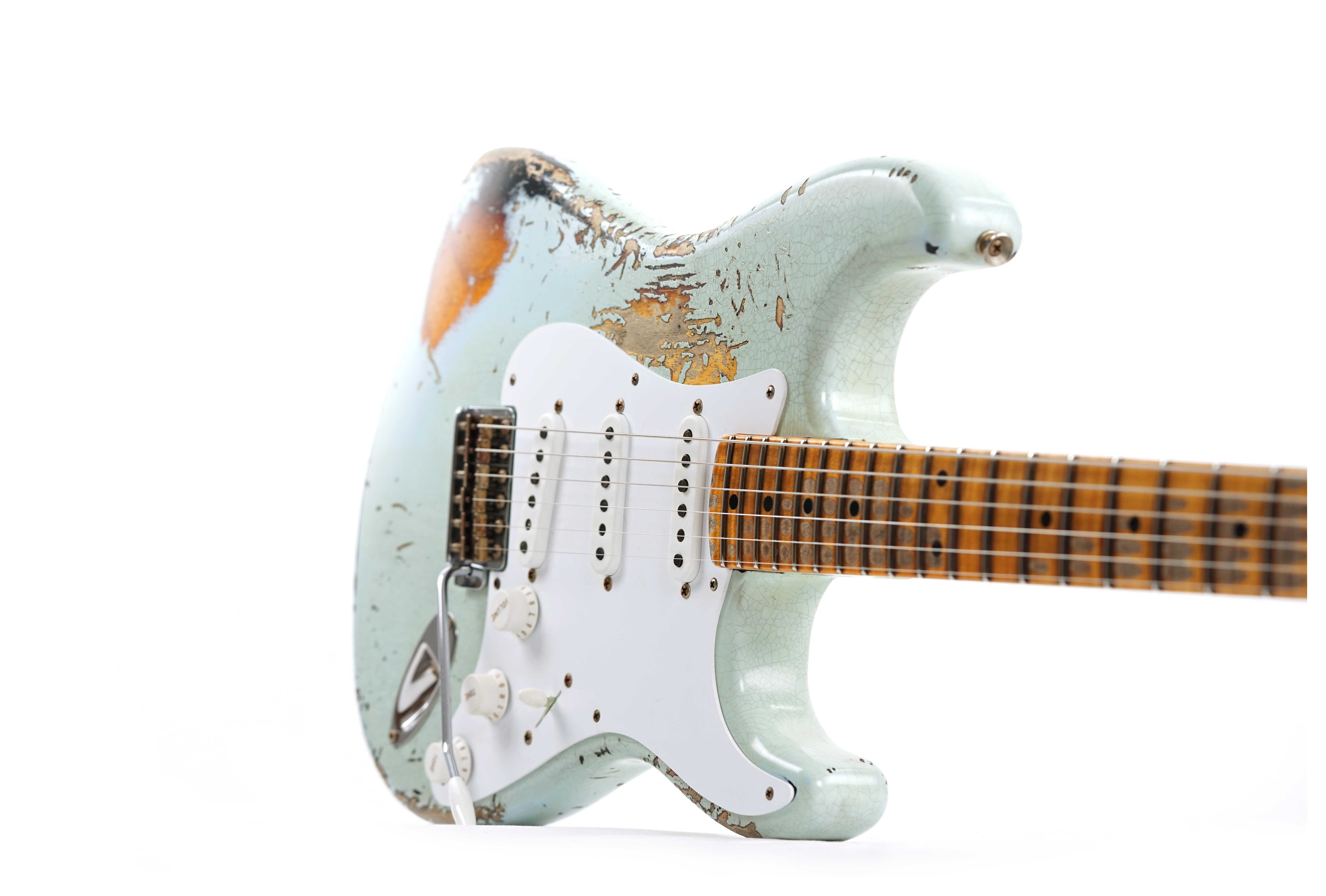 GUITARGUITAR Fender Custom Shop Limited Edition 1954 Stratocaster Heavy Relic Super Faded Aged Sonic Blue Over 2-Tone Sunburst #LXX0731