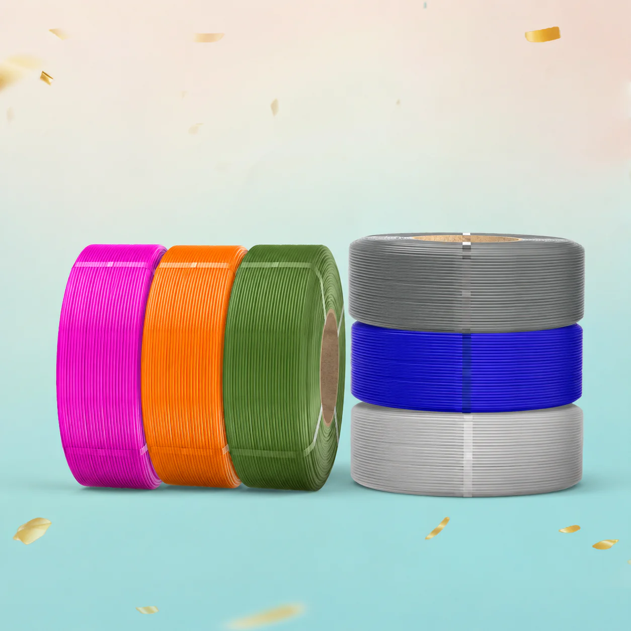 [Refill Freely, No Spool Waste] SUNLU Refill Filament 1KG, PLA, PLA+, PLA+2.0, PETG Filament, Compatible with 2025 SUNLU 3rd-Generation Reusable Spool and Bambu Reusable Spool