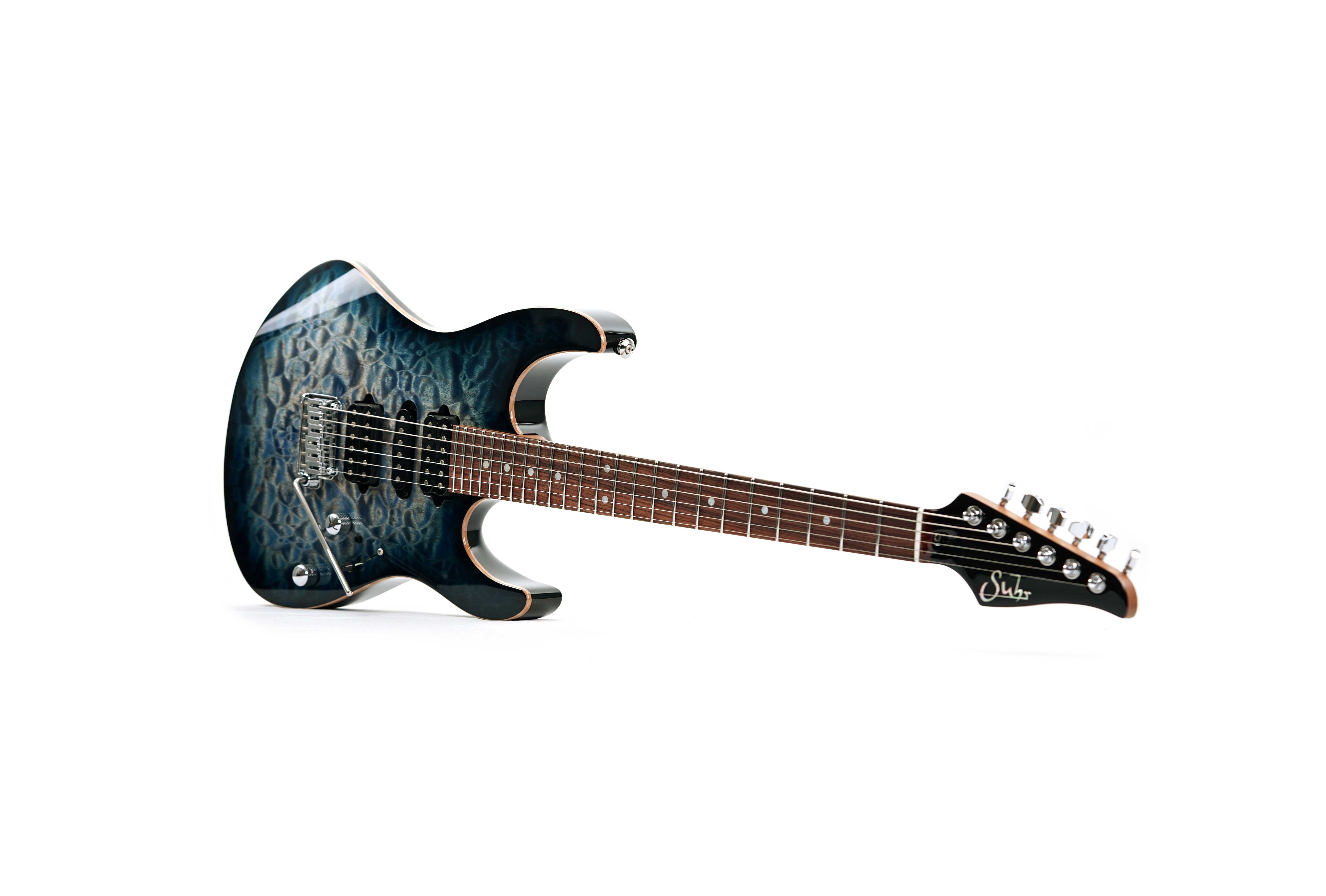GUITARGUITAR Suhr Custom Modern Quilt Faded Trans Whale Blue Burst 73778