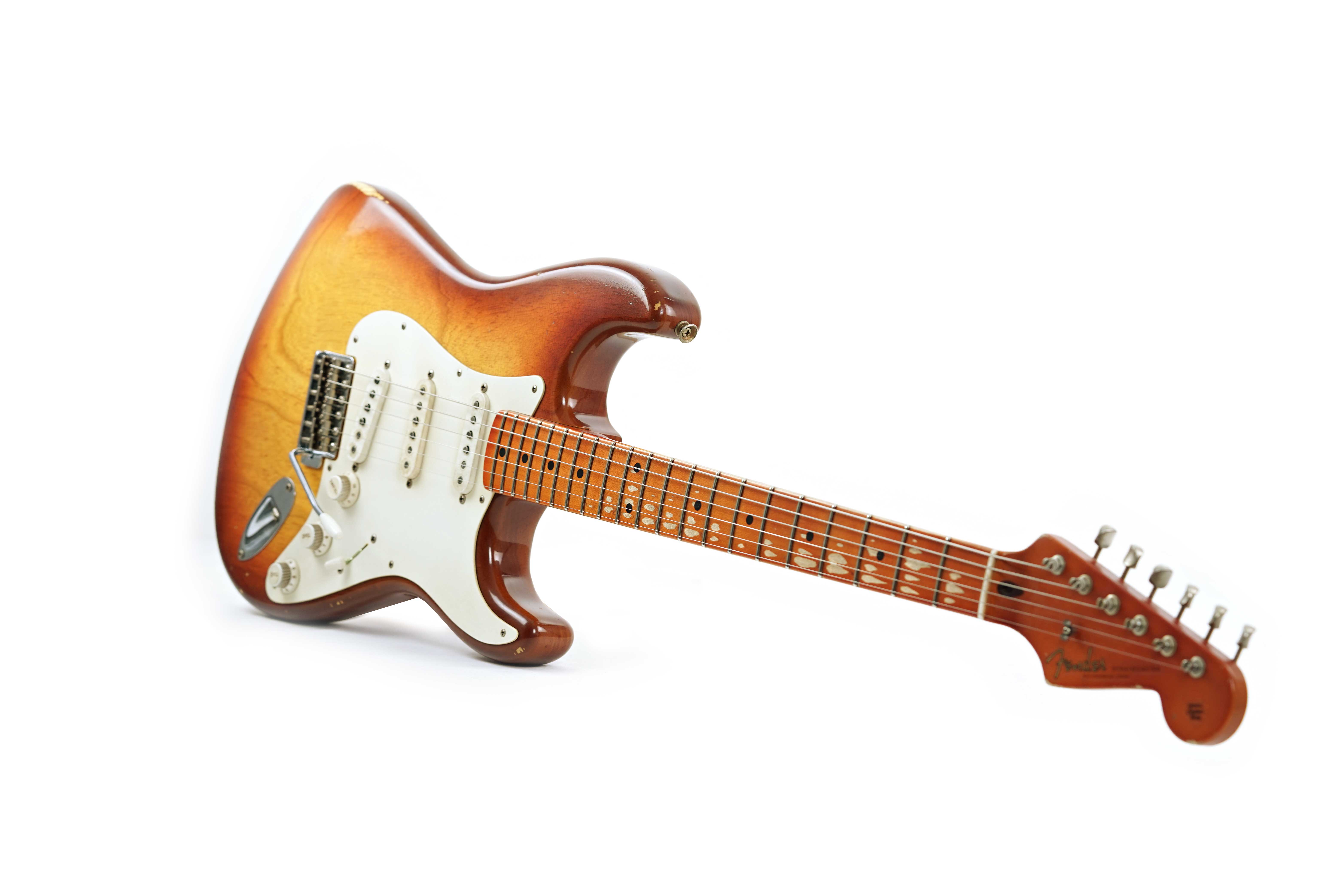 GUITARGUITAR Fender Custom Shop 1956 Stratocaster Journeyman Relic Transparent 3 Tone Sunburst Masterbuilt by Levi Perry #CZ565540