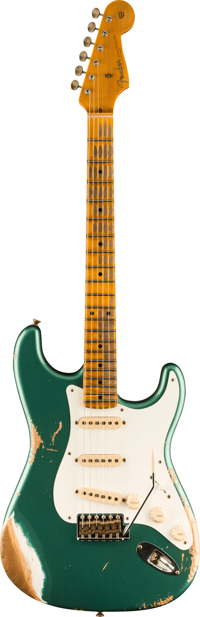 GUITARGUITAR Fender Custom Shop 1957 Stratocaster Heavy Relic Aged Sherwood Green Metallic