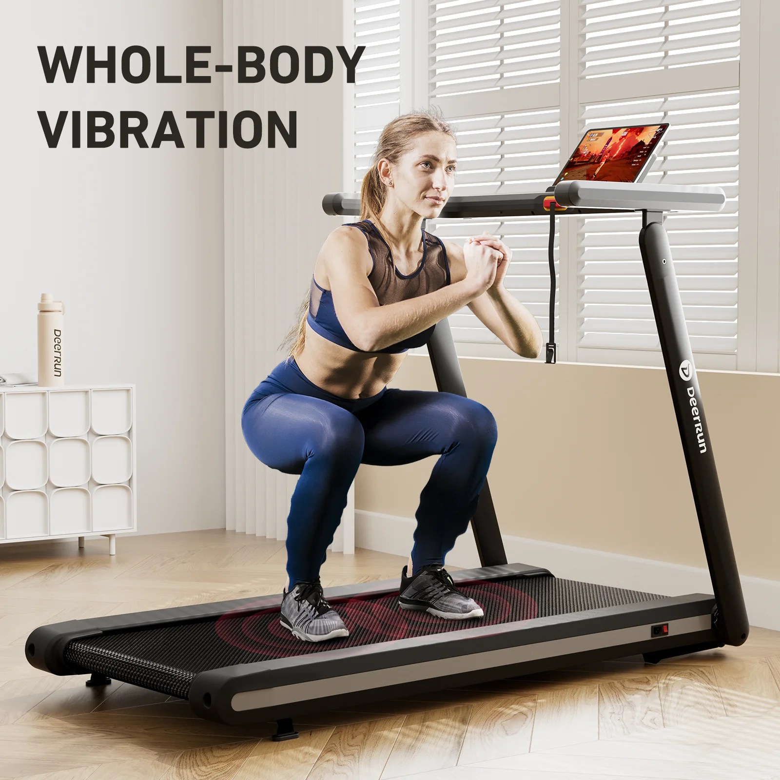 DeerRun X20 Incline Home Treadmill with 15% Auto Incline & Full Running Deck | 400 lbs, 11.3 mph