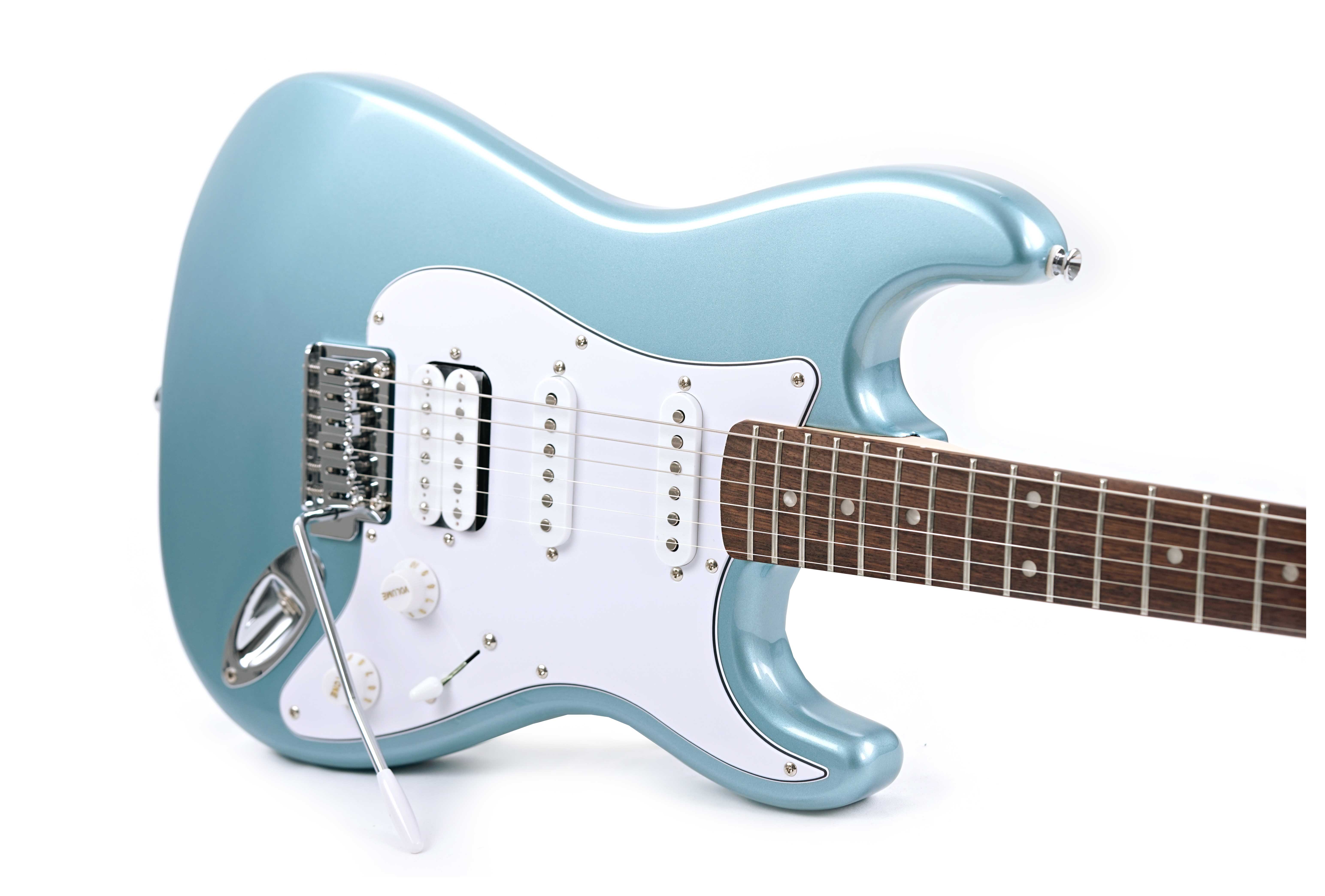 GUITARGUITAR Squier Affinity Series Stratocaster Junior HSS Indian Laurel Fingerboard White Pickguard Ice Blue Metallic