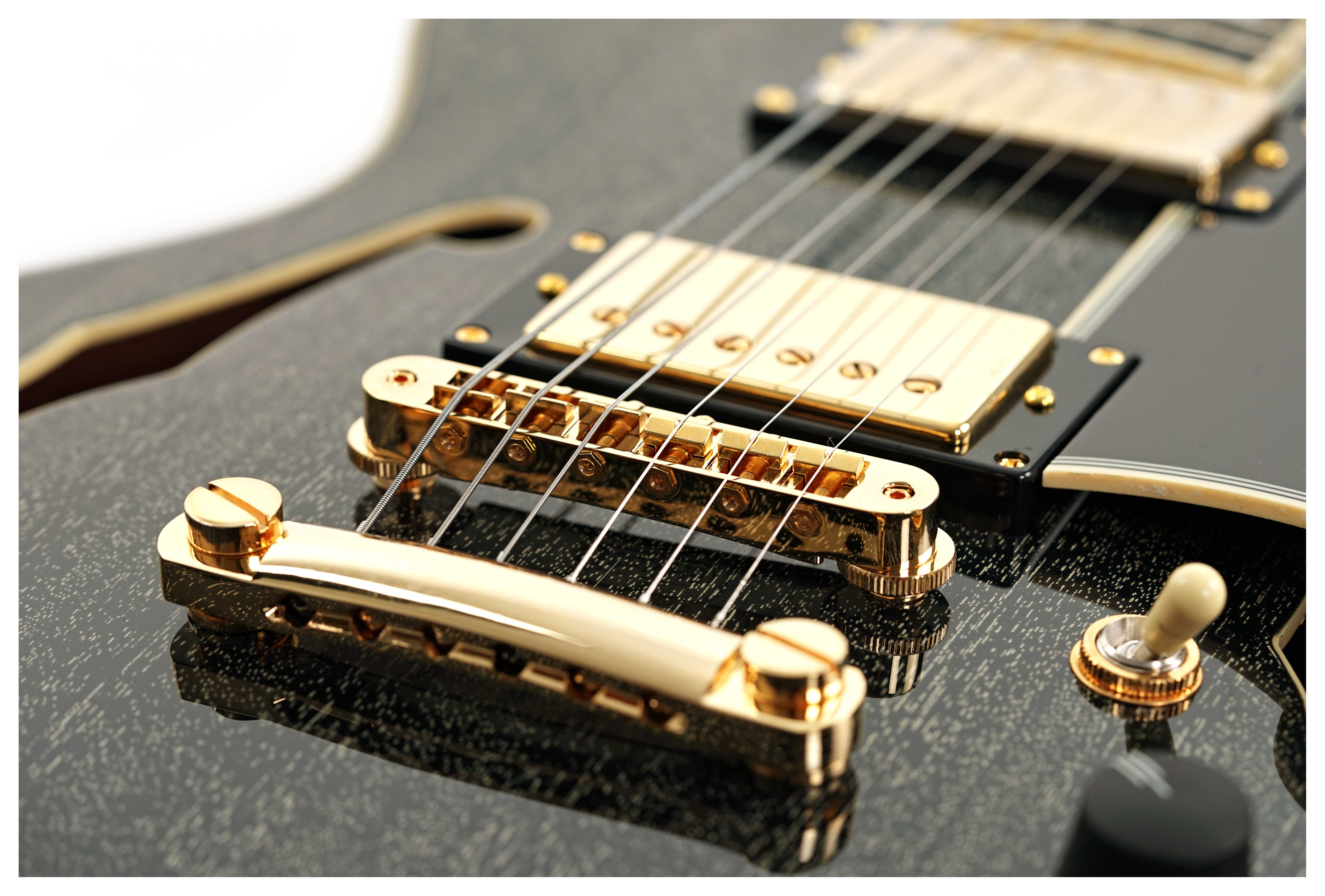GUITARGUITAR D'Angelico Excel Mini DC Stop-Bar Black Dog