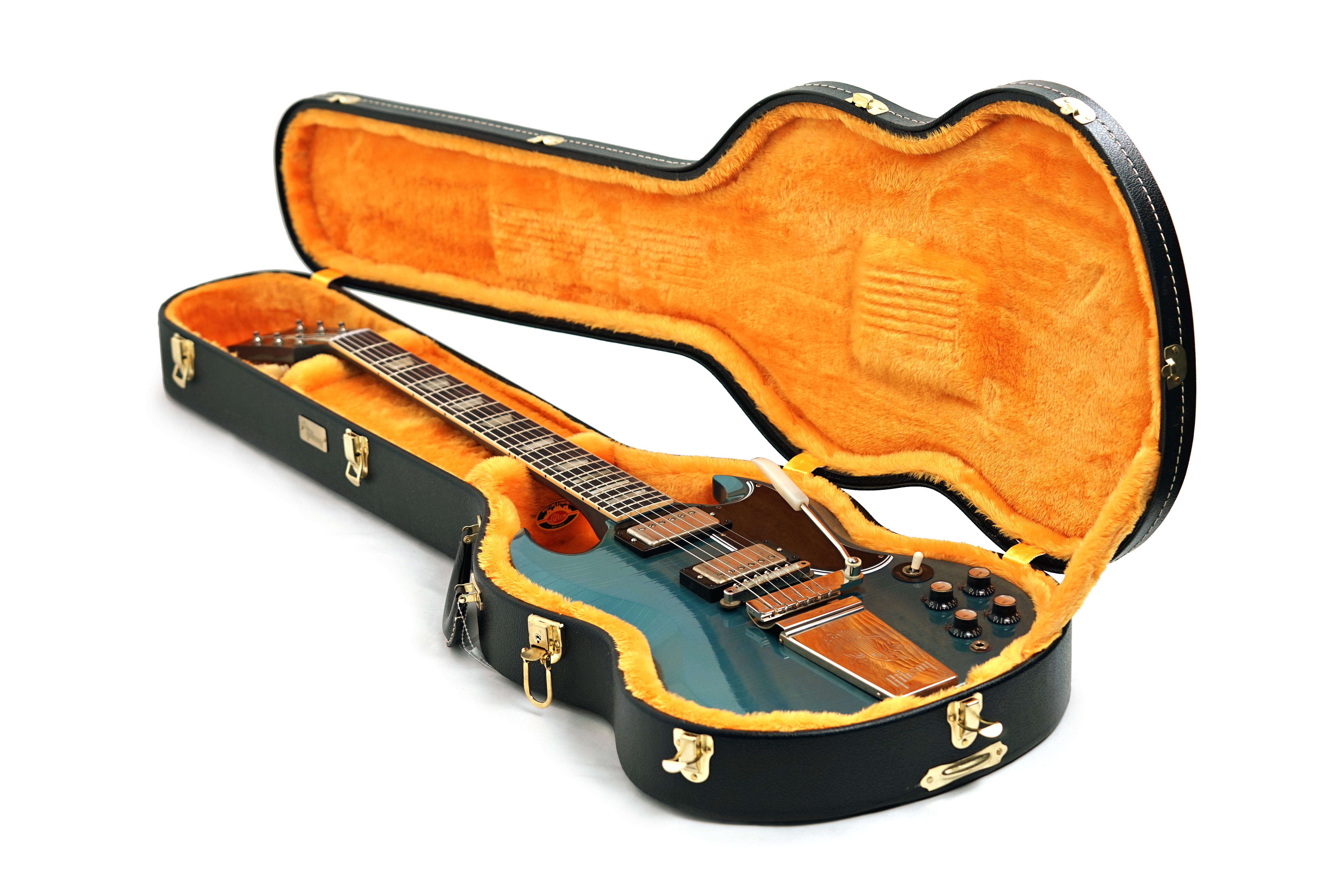 GUITARGUITAR Gibson Custom Shop Murphy Lab 1964 SG Standard Reissue with Maestro Vibrola Ultra Light Aged Pelham Blue #502824