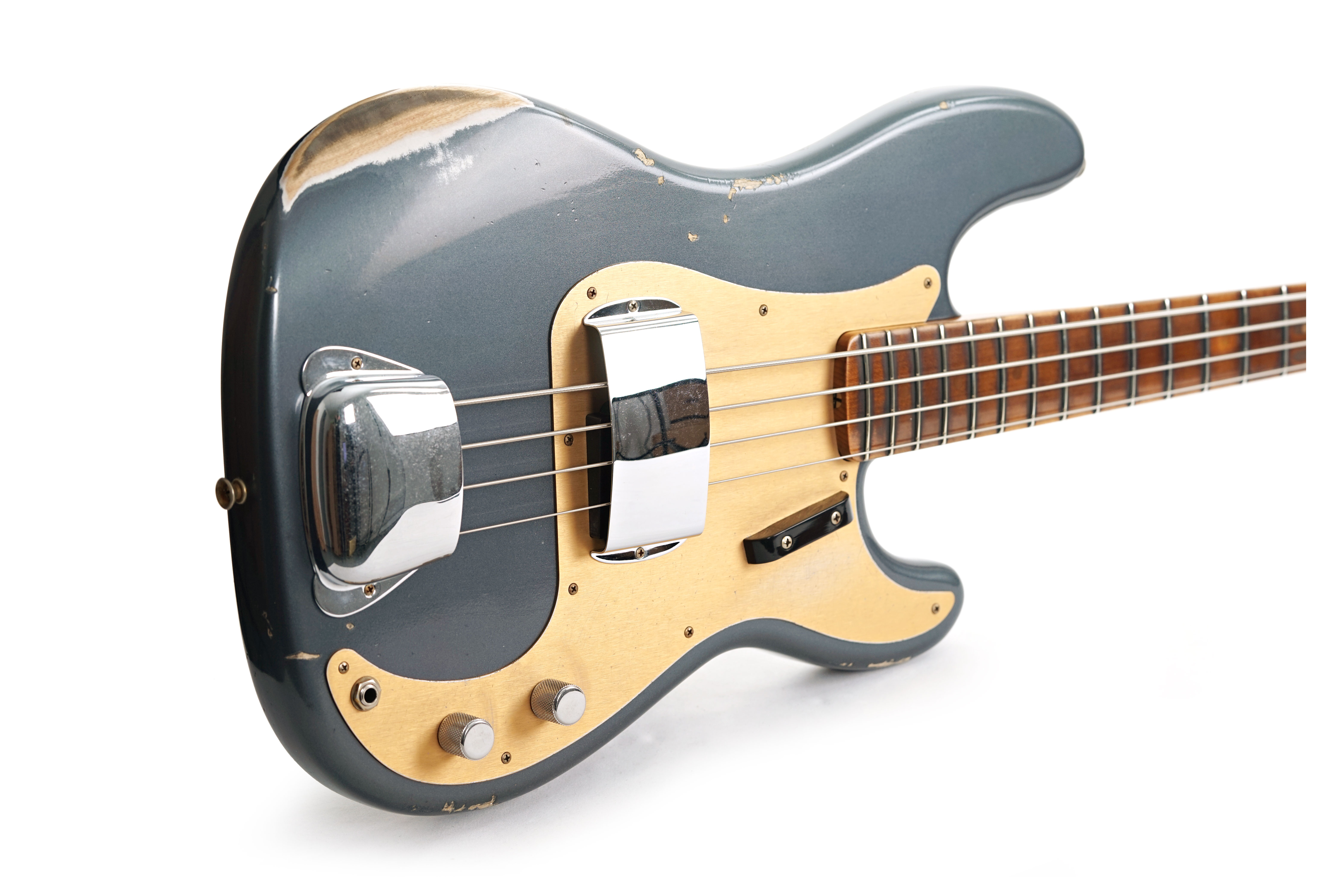 GUITARGUITAR Fender Custom Shop Precision Jazz Bass Relic Charcoal Frost Metallic #R143504