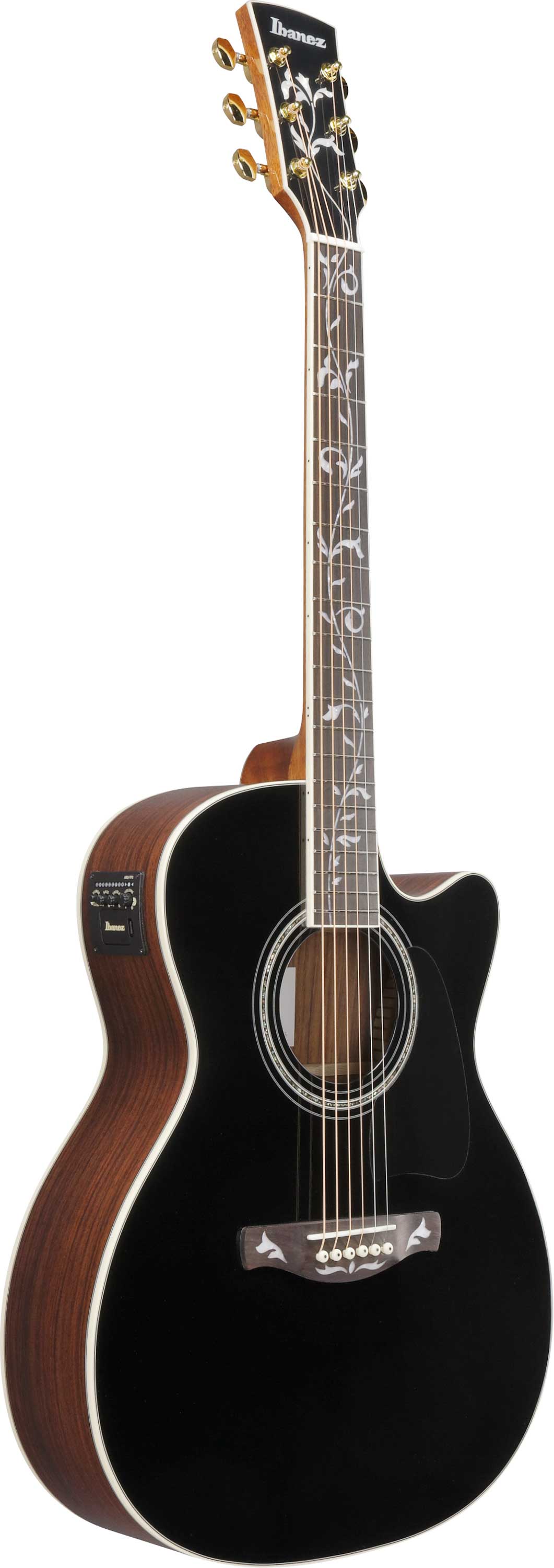 GUITARGUITAR Ibanez AC391RCE Grand Concert Electro Acoustic Black Tree Of Life Inlay