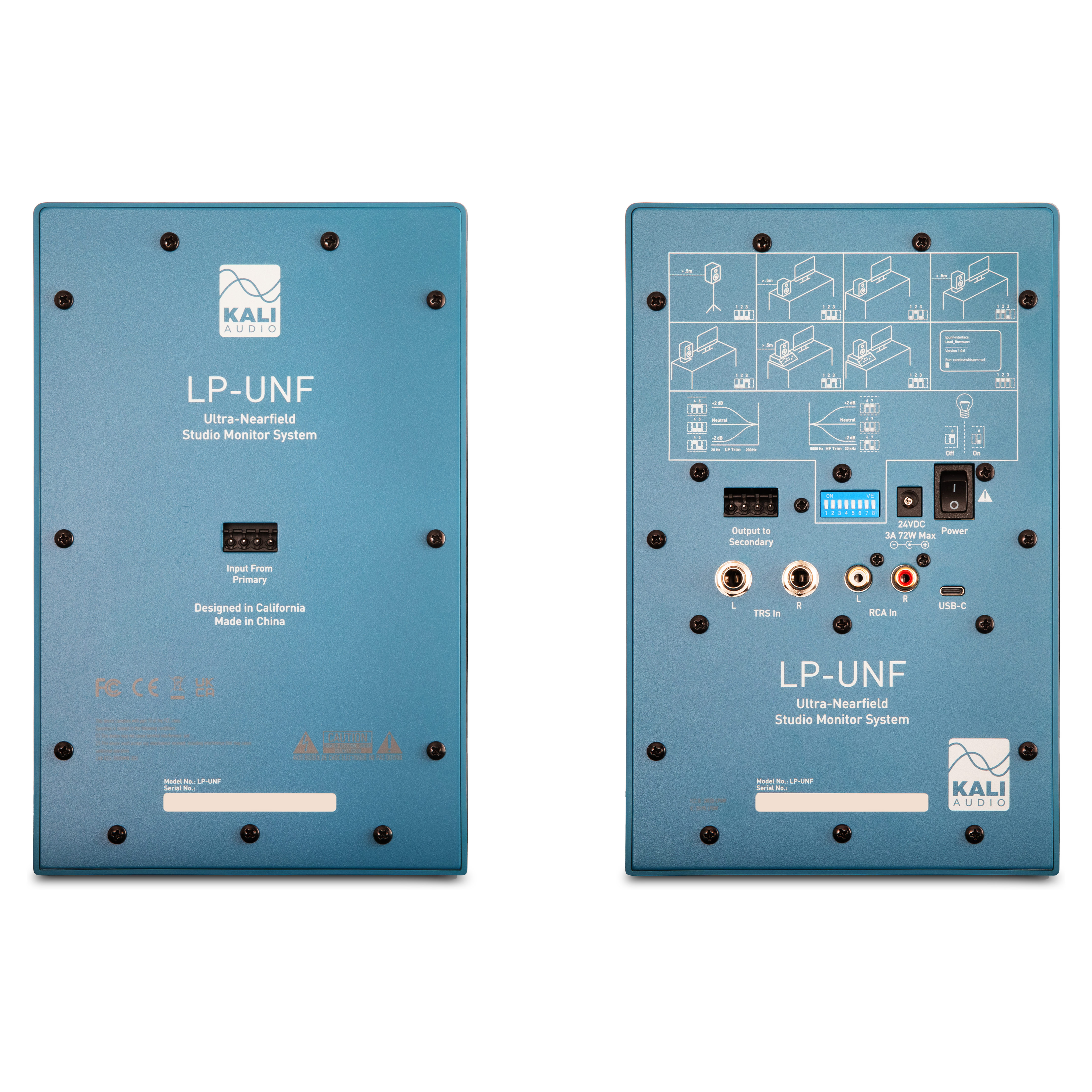 GUITARGUITAR Kali Audio LP-UNF 4 Inch 2-Way Powered Loudspeaker System with Bluetooth (Pair) Blue