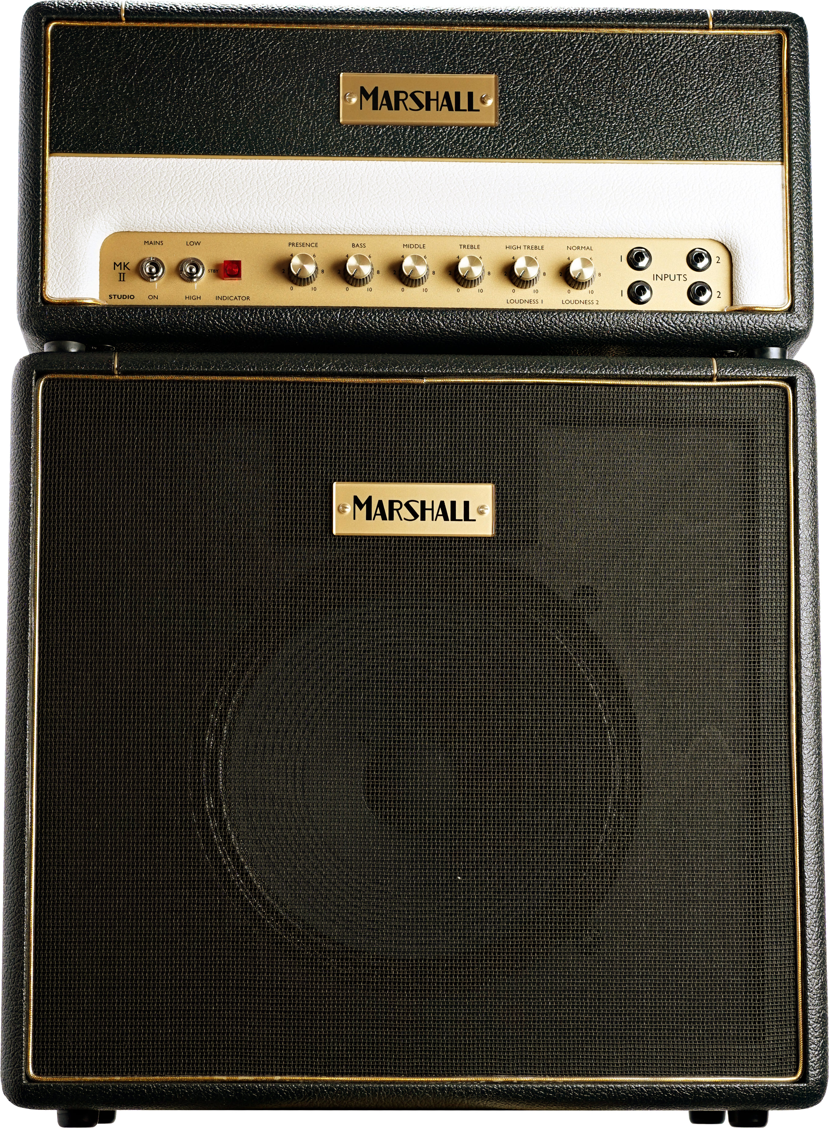 GUITARGUITAR Marshall Design Store SV20H Studio Vintage 1959SLP Cream and Black with Gold Piping and Vintage Logo 1x12 Cabinet