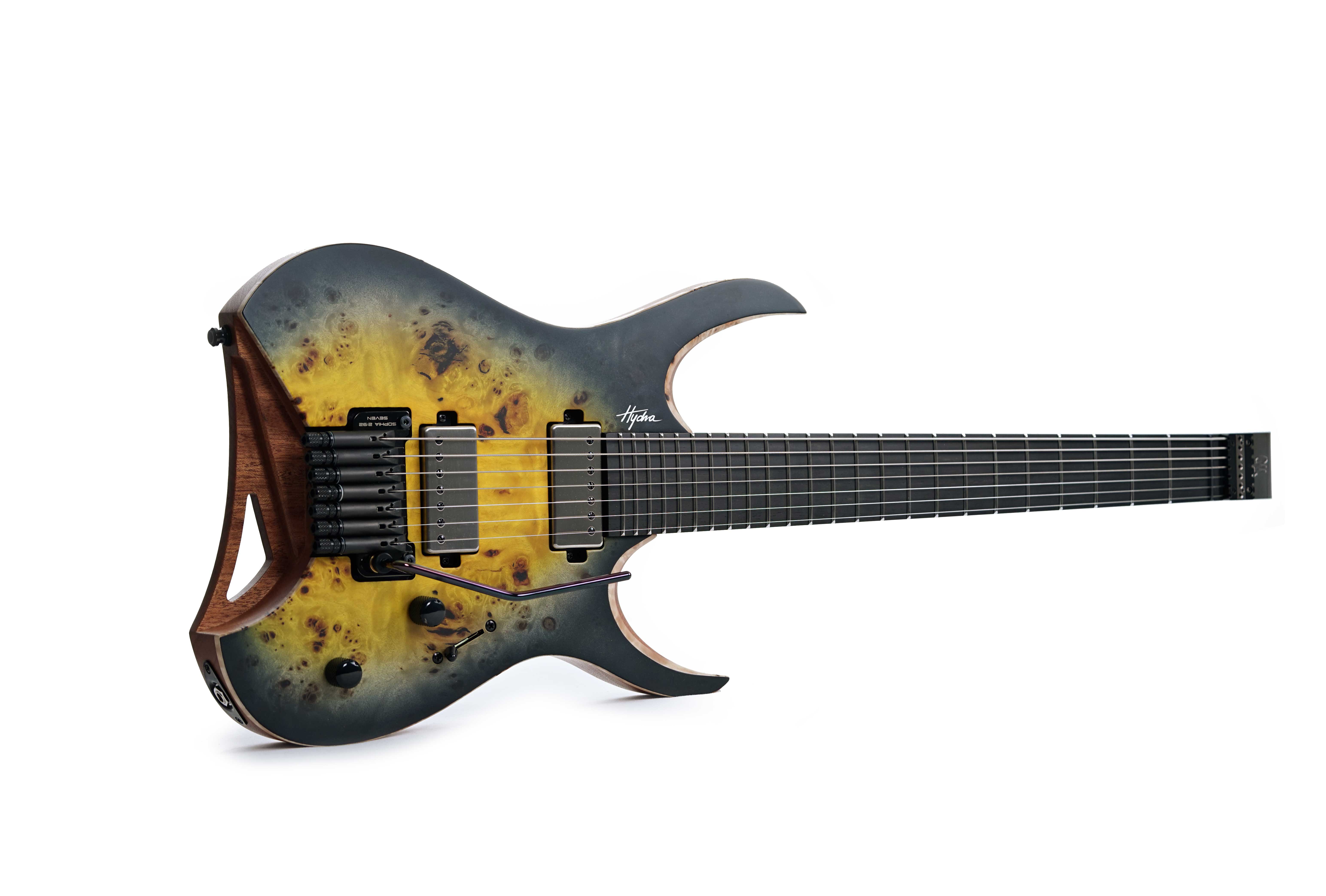 GUITARGUITAR Mayones Hydra Elite 7, Eye Poplar 3A, Custom Nuclear Burst Satin, Black Hardware, Velvetrone Ironside / Solium #HF0000718