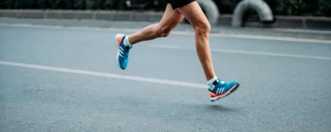 The period before the foot moves from the front of the body to the ground.