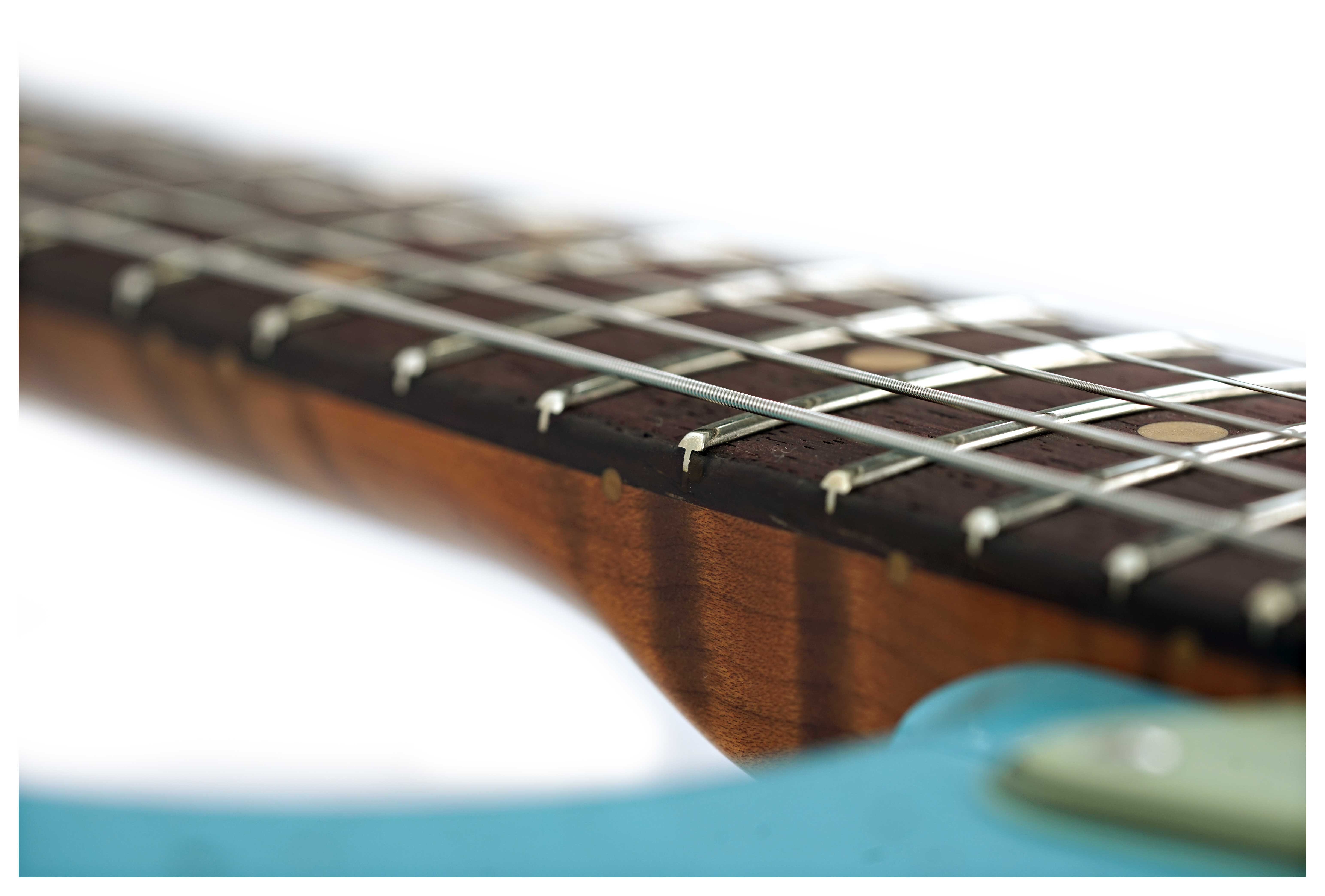 GUITARGUITAR Fender Custom Shop 1963 Stratocaster Heavy Relic with Closet Classic Hardware Daphne Blue Over Black #CZ582547