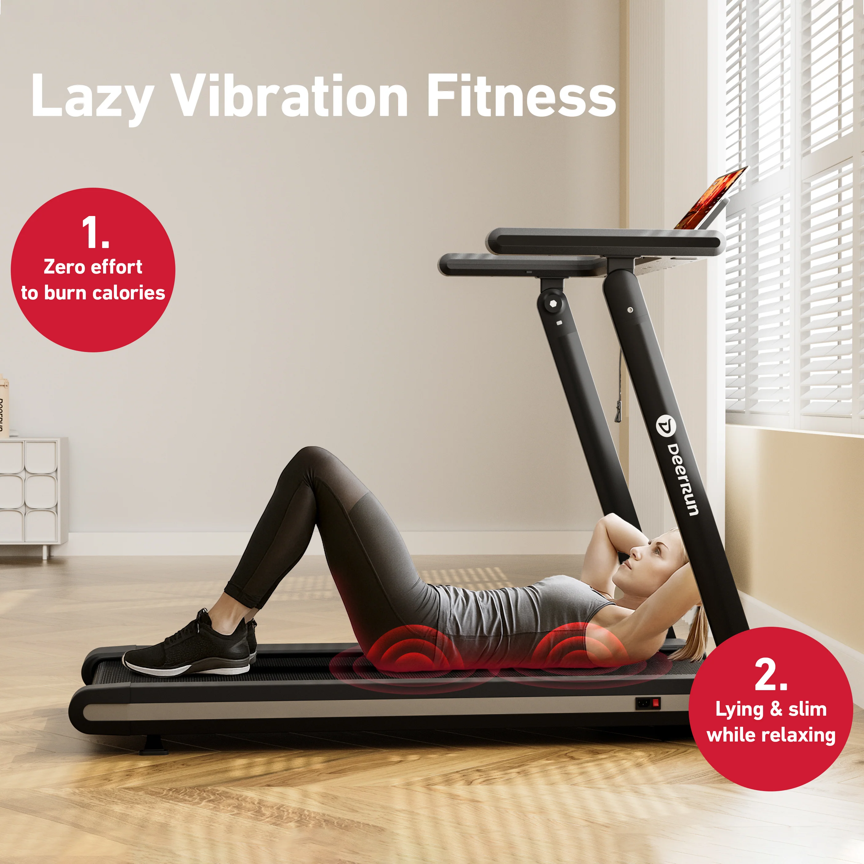 DeerRun X20 Incline Home Treadmill with 15% Auto Incline & Full Running Deck | 400 lbs, 11.3 mph