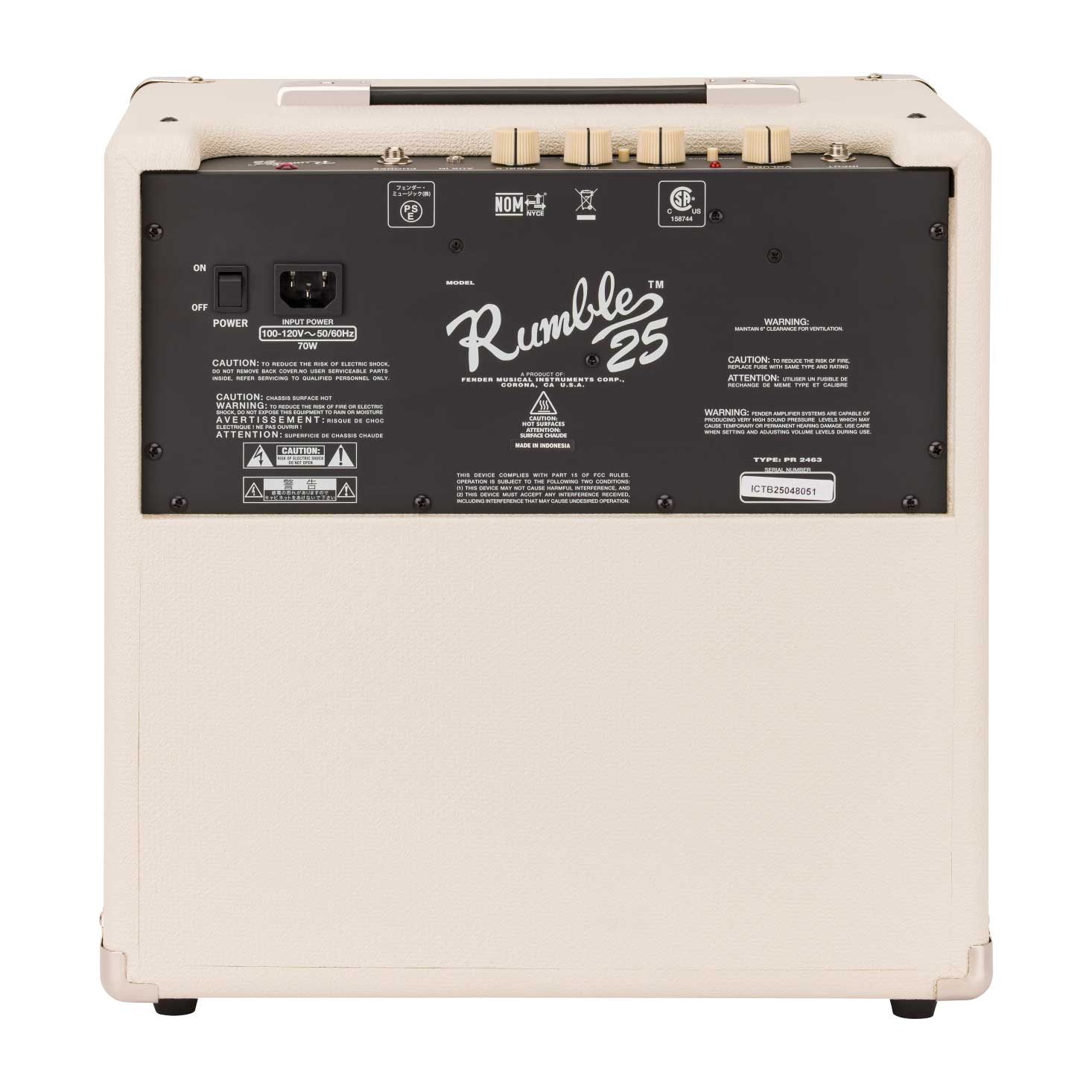 GUITARGUITAR Fender Limited Edition Rumble 25 (V3) Ivory Bass Combo Solid State Amp