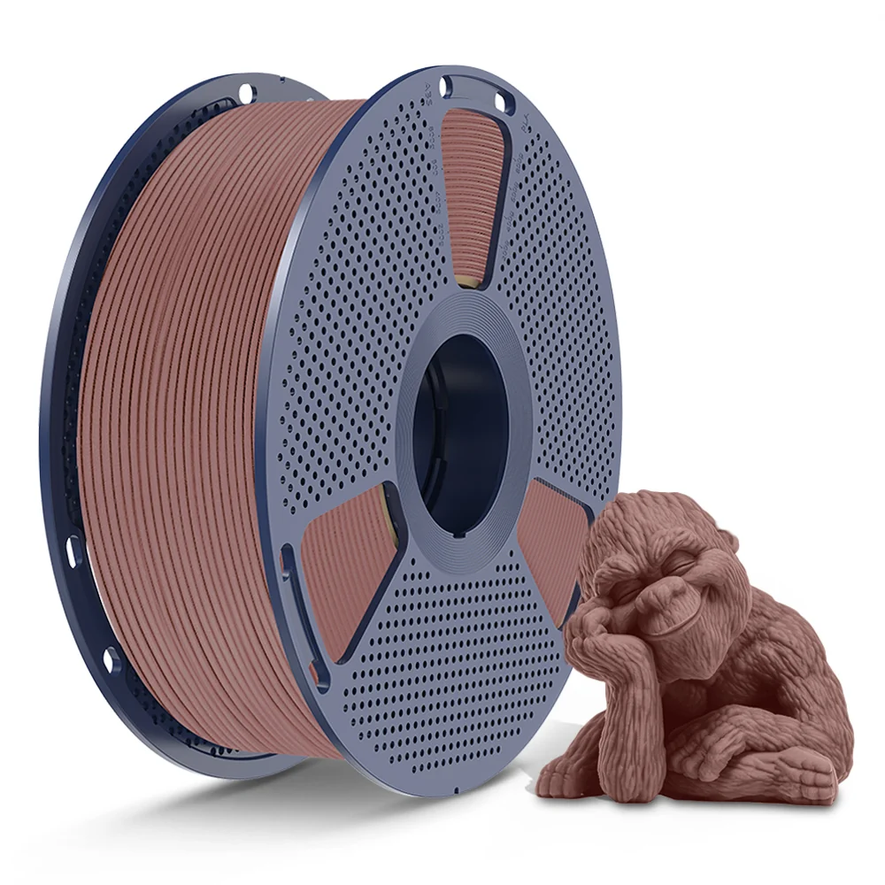 [MOQ: 3KG] Optimized Wood PLA 3D Printer Filament 1KG, Optimized and Upgraded Wood Texture