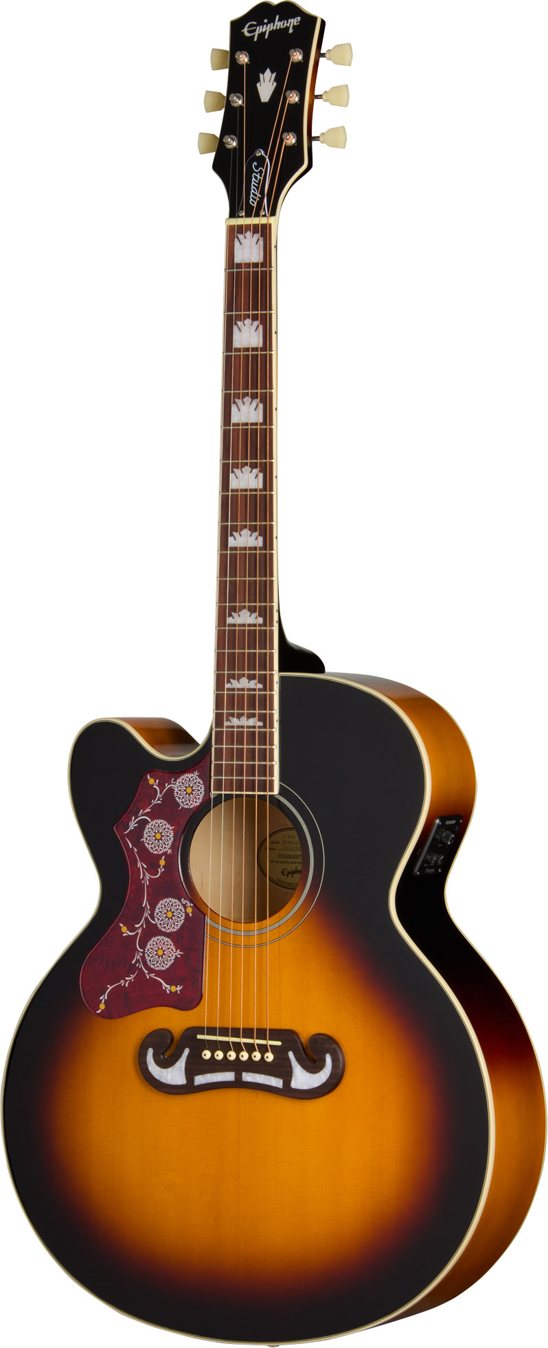 GUITARGUITAR Epiphone J-200 Studio EC Left Handed Vintage Sunburst