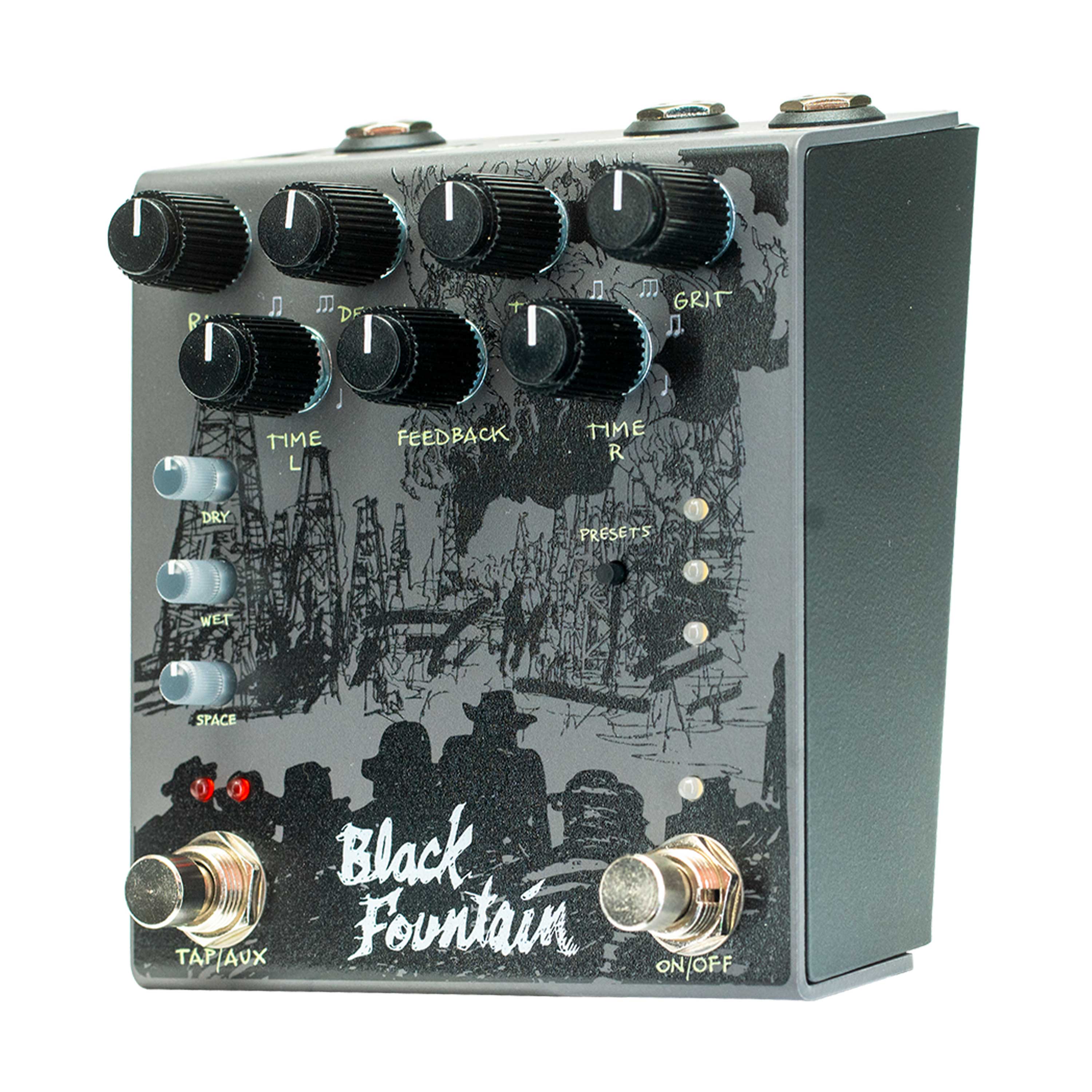 GUITARGUITAR Old Blood Noise Endeavors Black Fountain Stereo Delay Pedal Slate