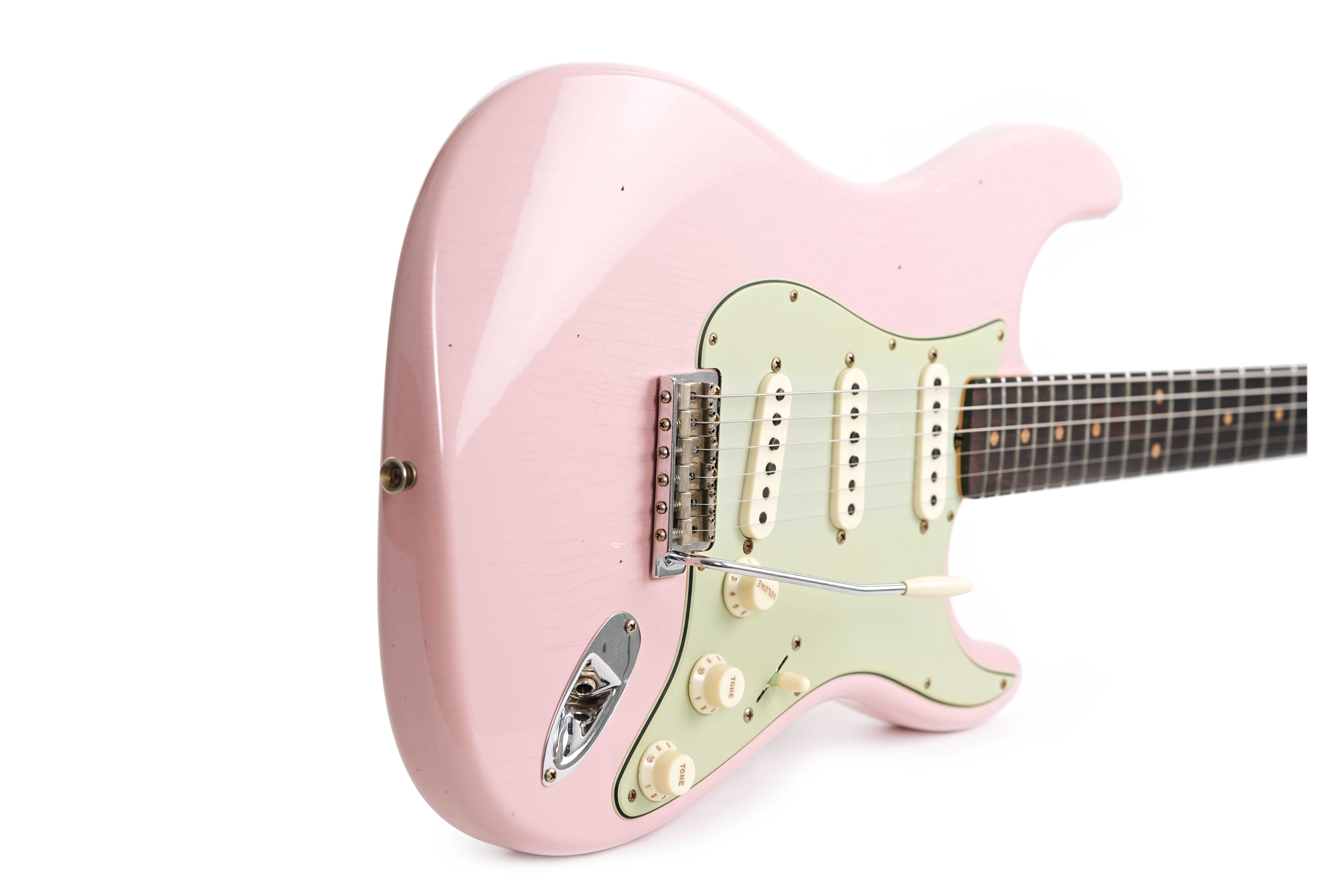GUITARGUITAR Fender Custom Shop 1959 Collection Stratocaster Journeyman Relic Shell Pink Rosewood Fingerboard #CZ587030