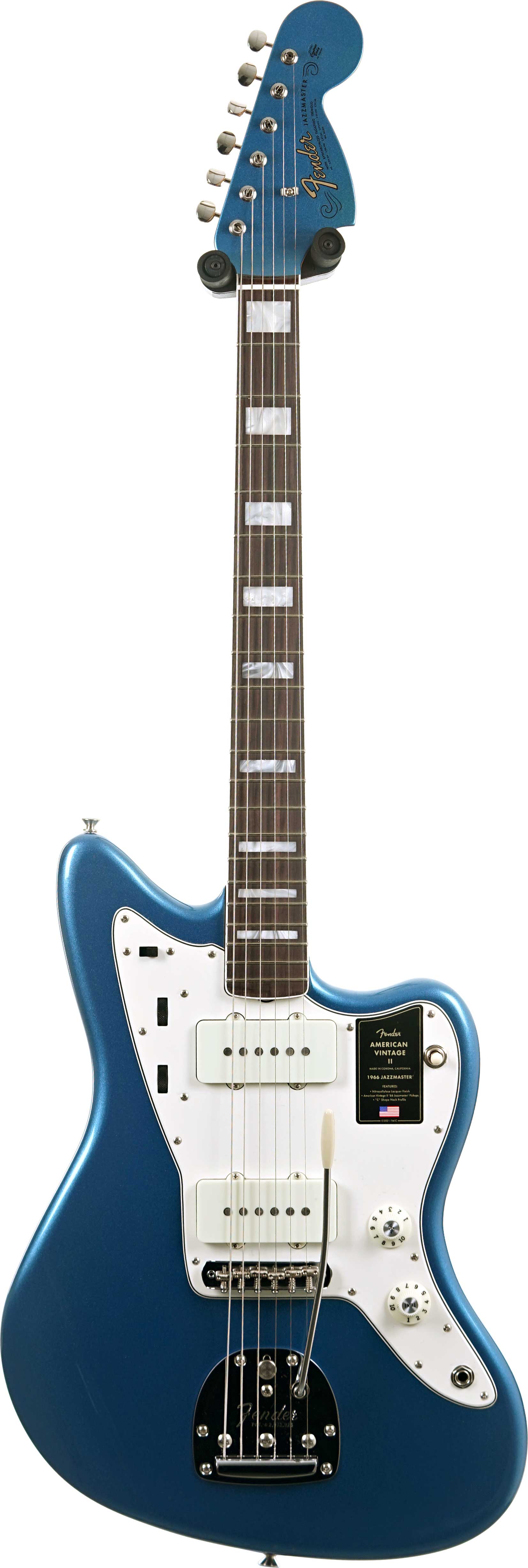 GUITARGUITAR Fender American Vintage II 1966 Jazzmaster Rosewood Fingerboard Lake Placid Blue #V2449776